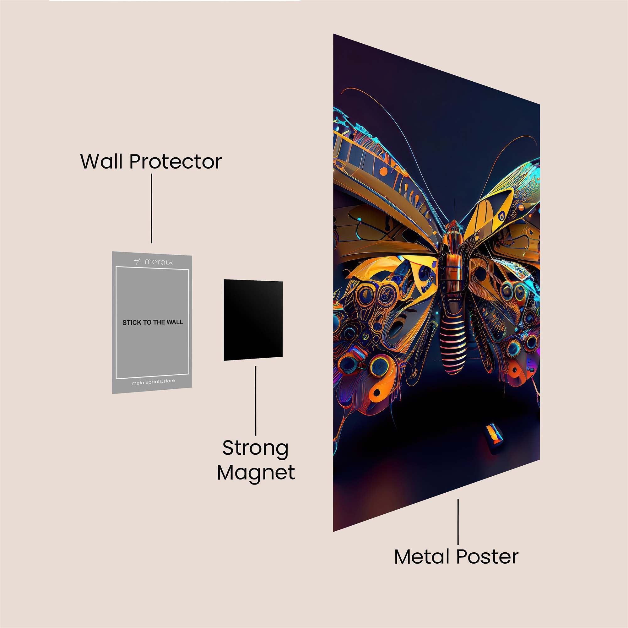 Cyber Serenity Safe Wall Magnetic / M