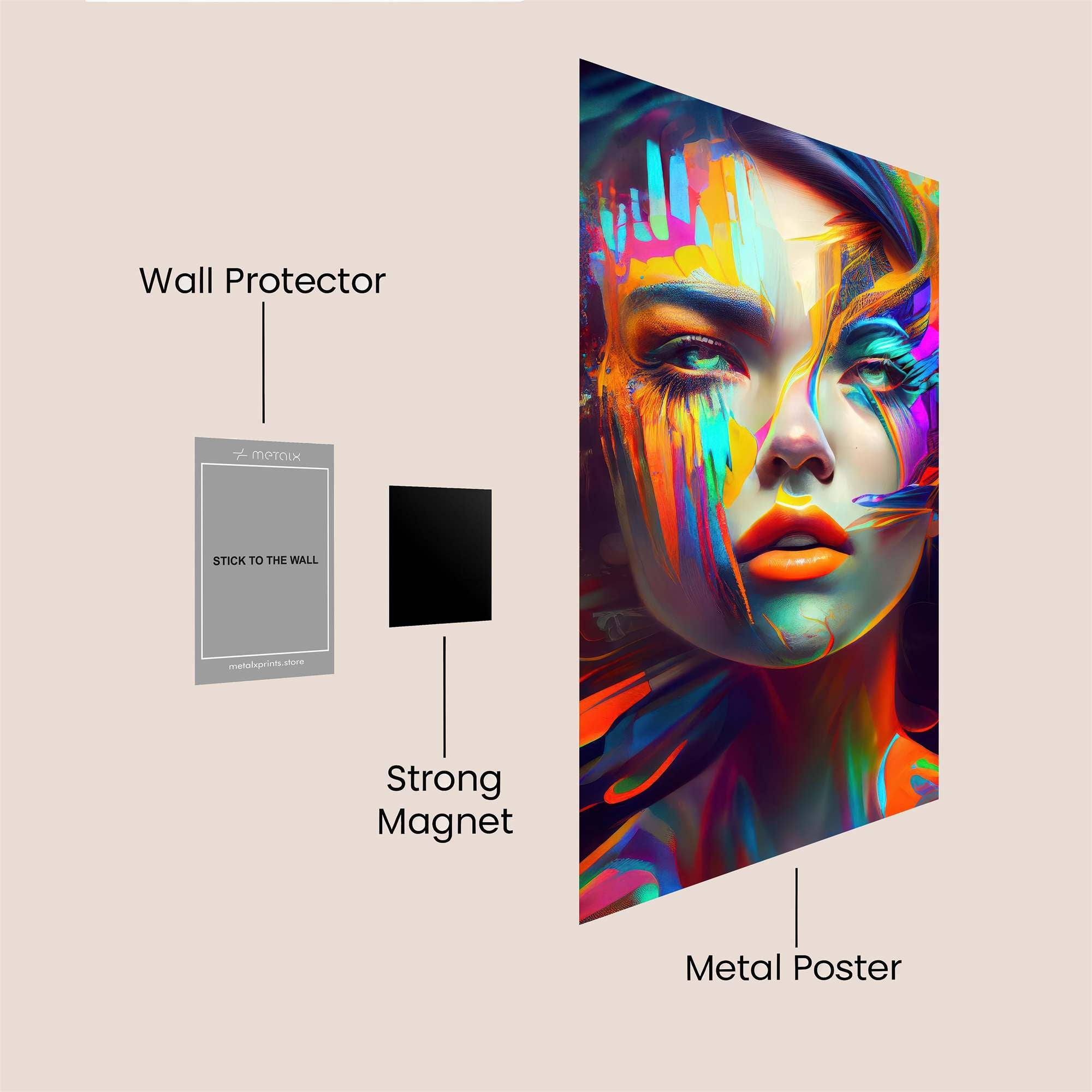 Colorful Chaos Safe Wall Magnetic / M