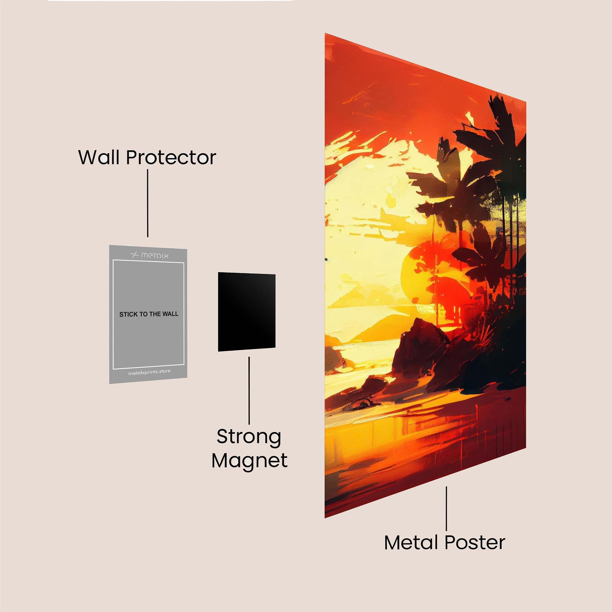 Sunset Serenity Safe Wall Magnetic / M