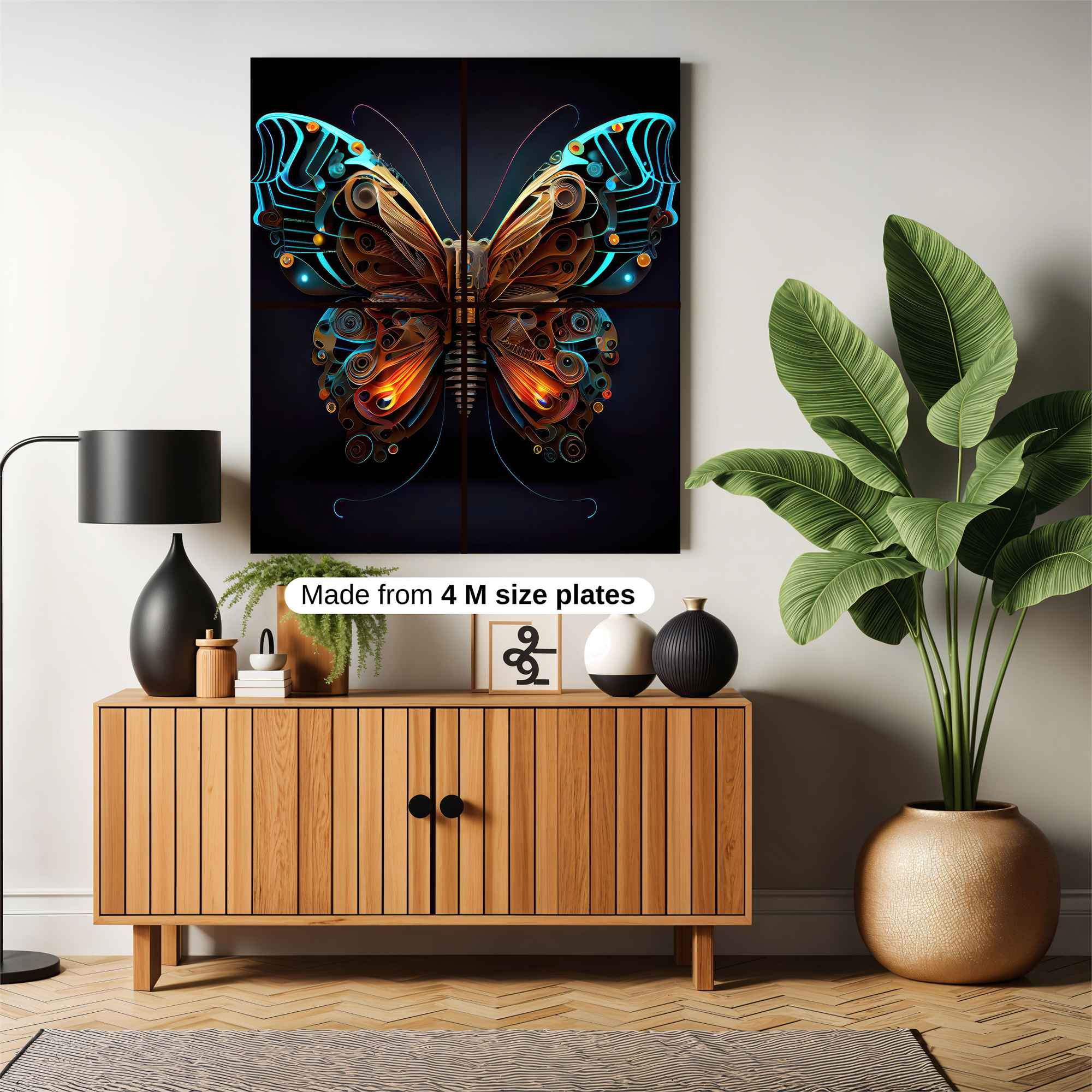 Butterfly Luminescence Safe Wall Magnetic / M