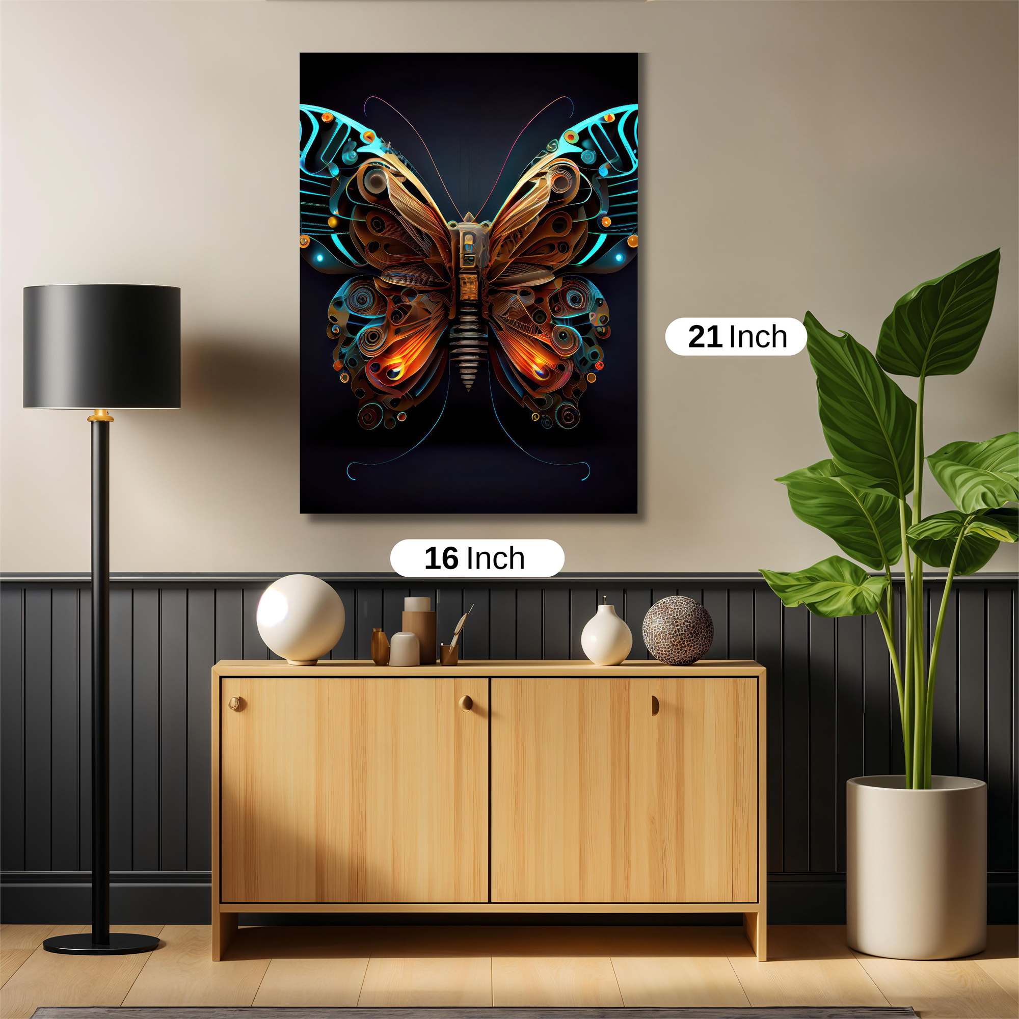 Butterfly Luminescence Safe Wall Magnetic / M