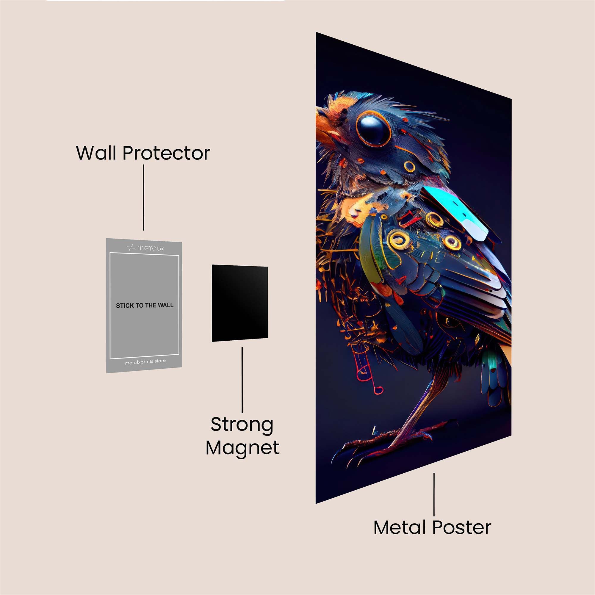 Robo-Bird Safe Wall Magnetic / M