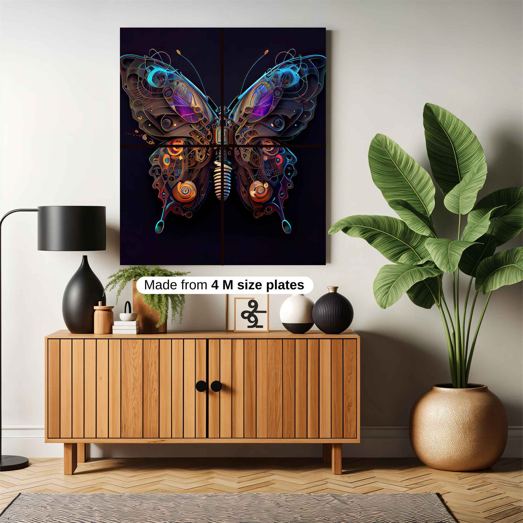 Steampunk Butterfly Safe Wall Magnetic / M