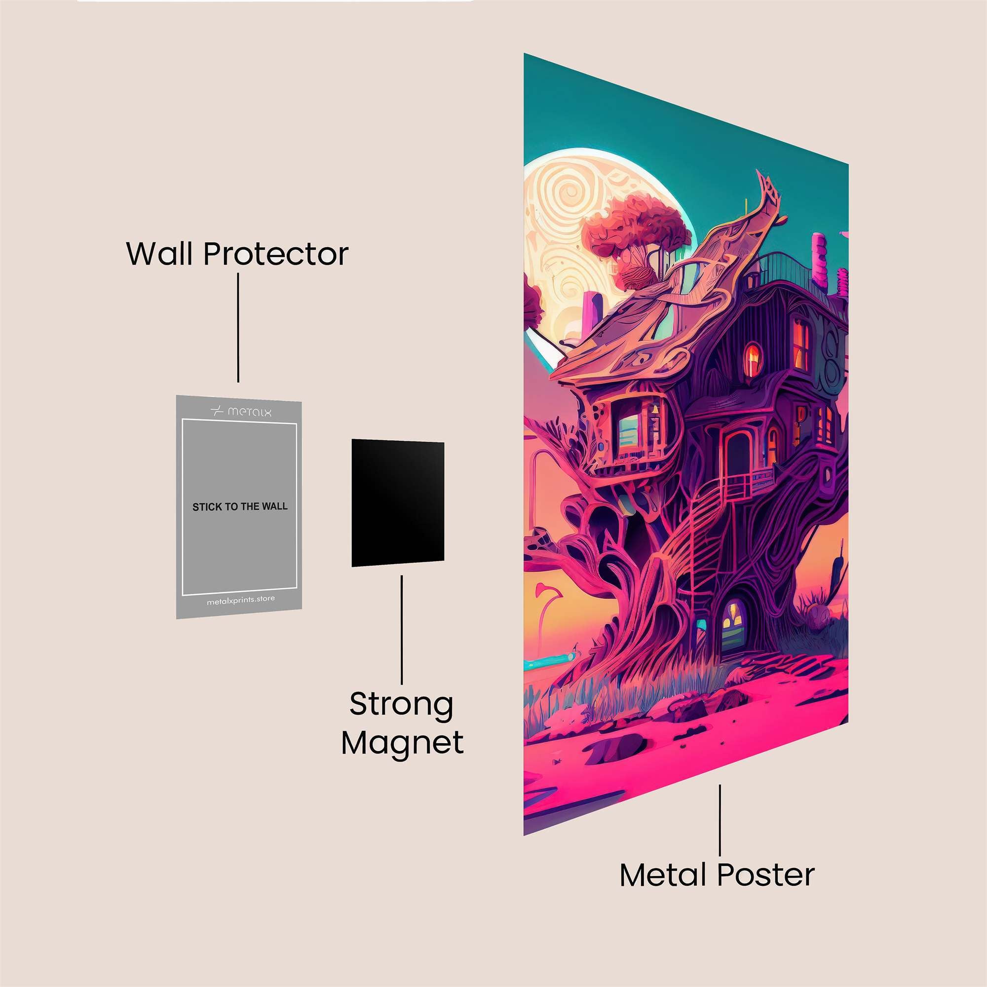 Moonlit Whimsy Safe Wall Magnetic / M