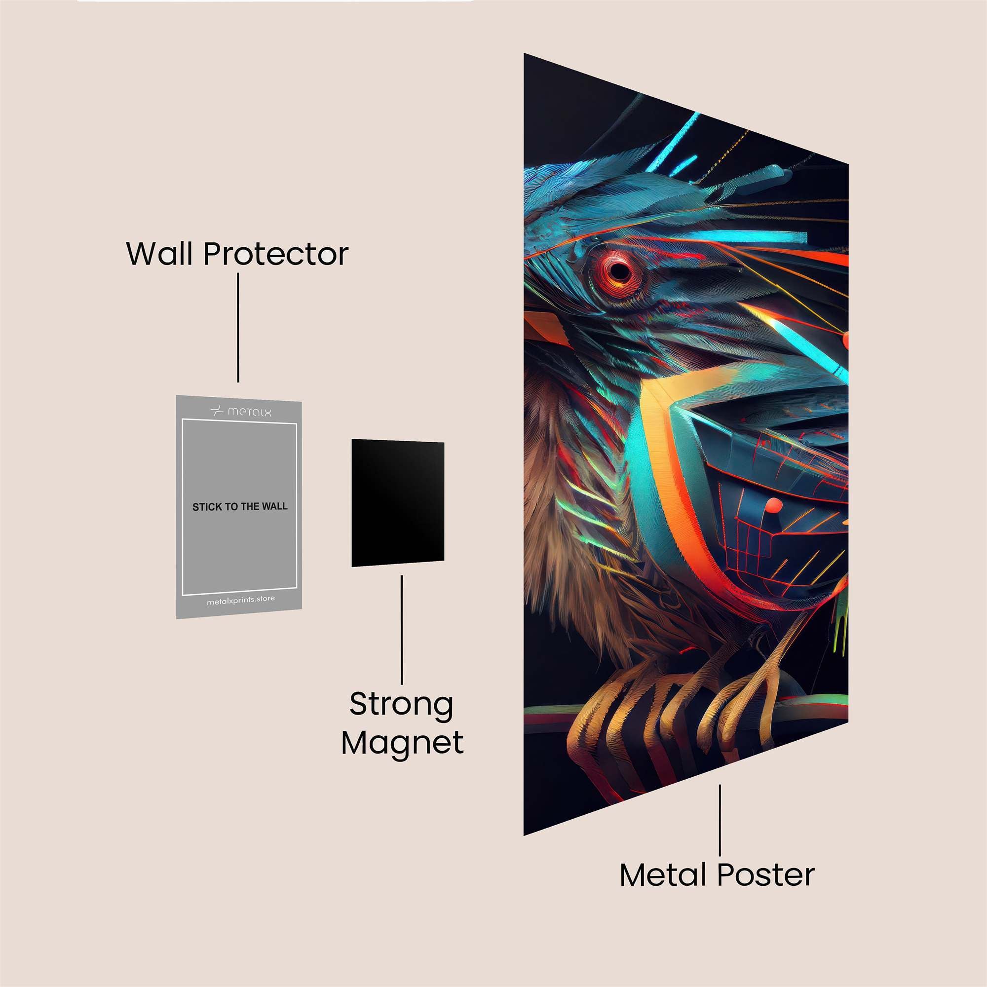 Animal Whimsy Safe Wall Magnetic / M