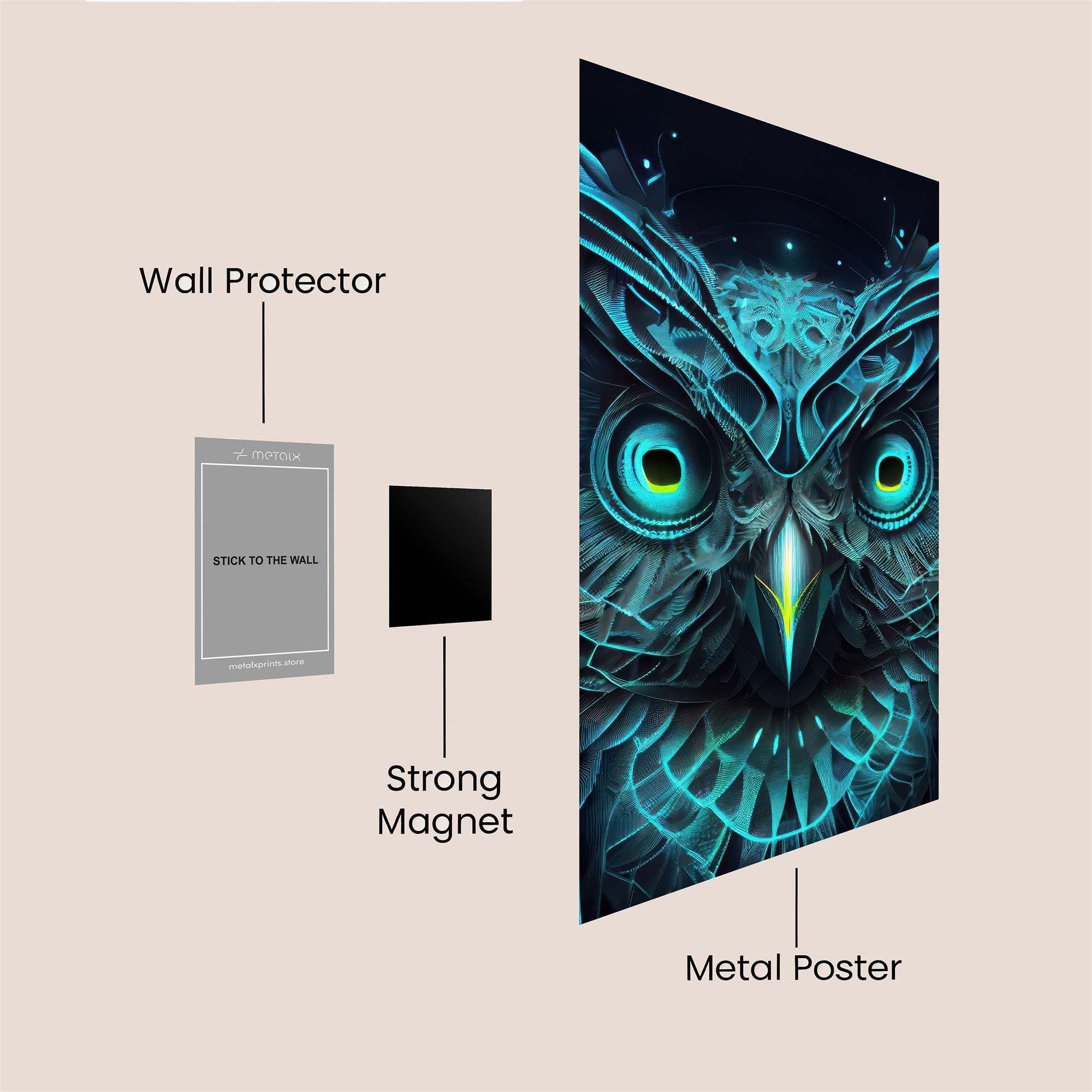 Owl Enigma Safe Wall Magnetic / M