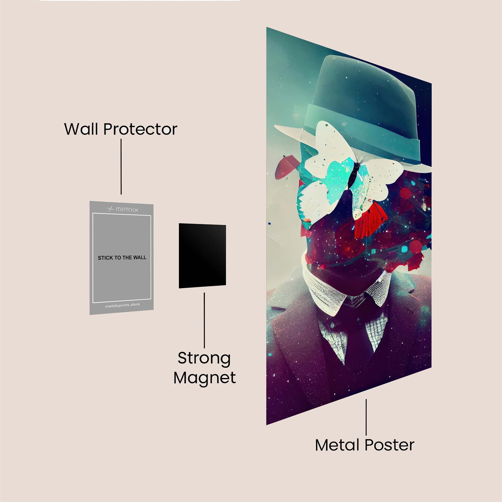 Butterfly Elegance Safe Wall Magnetic / M