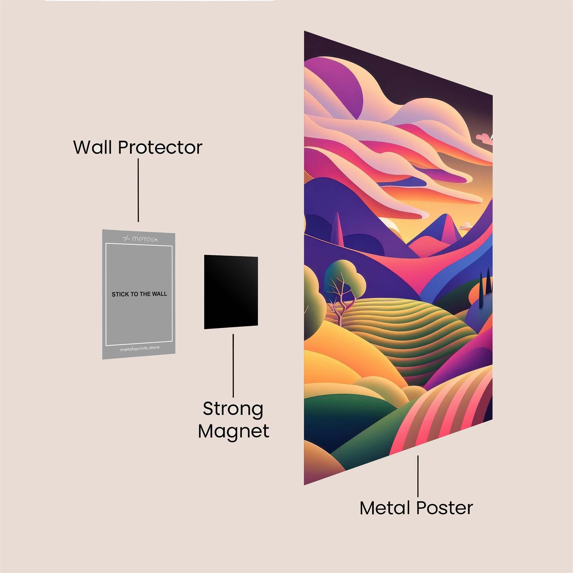 Vibrant Tranquility Safe Wall Magnetic / M