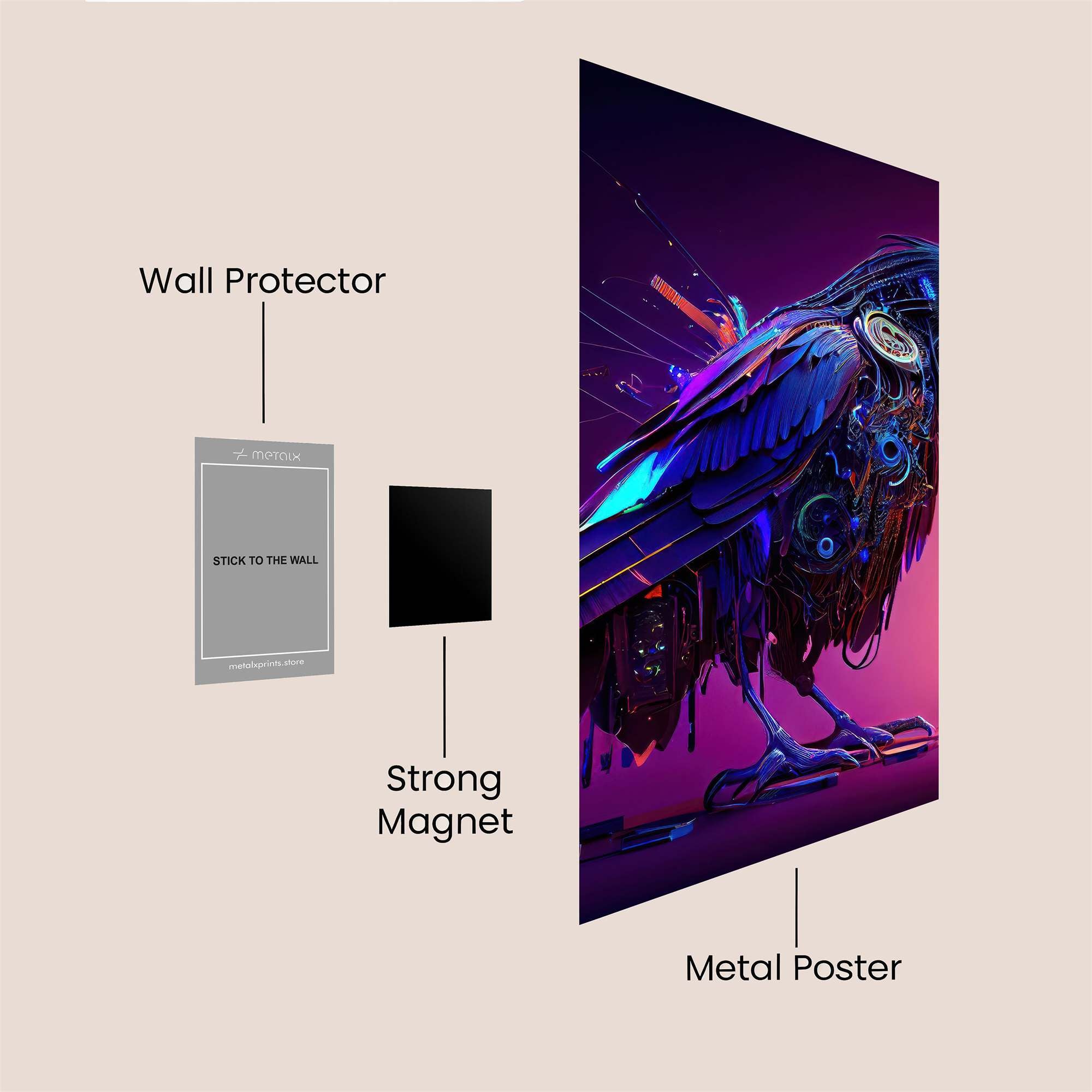 Raven Cybernetic Safe Wall Magnetic / M