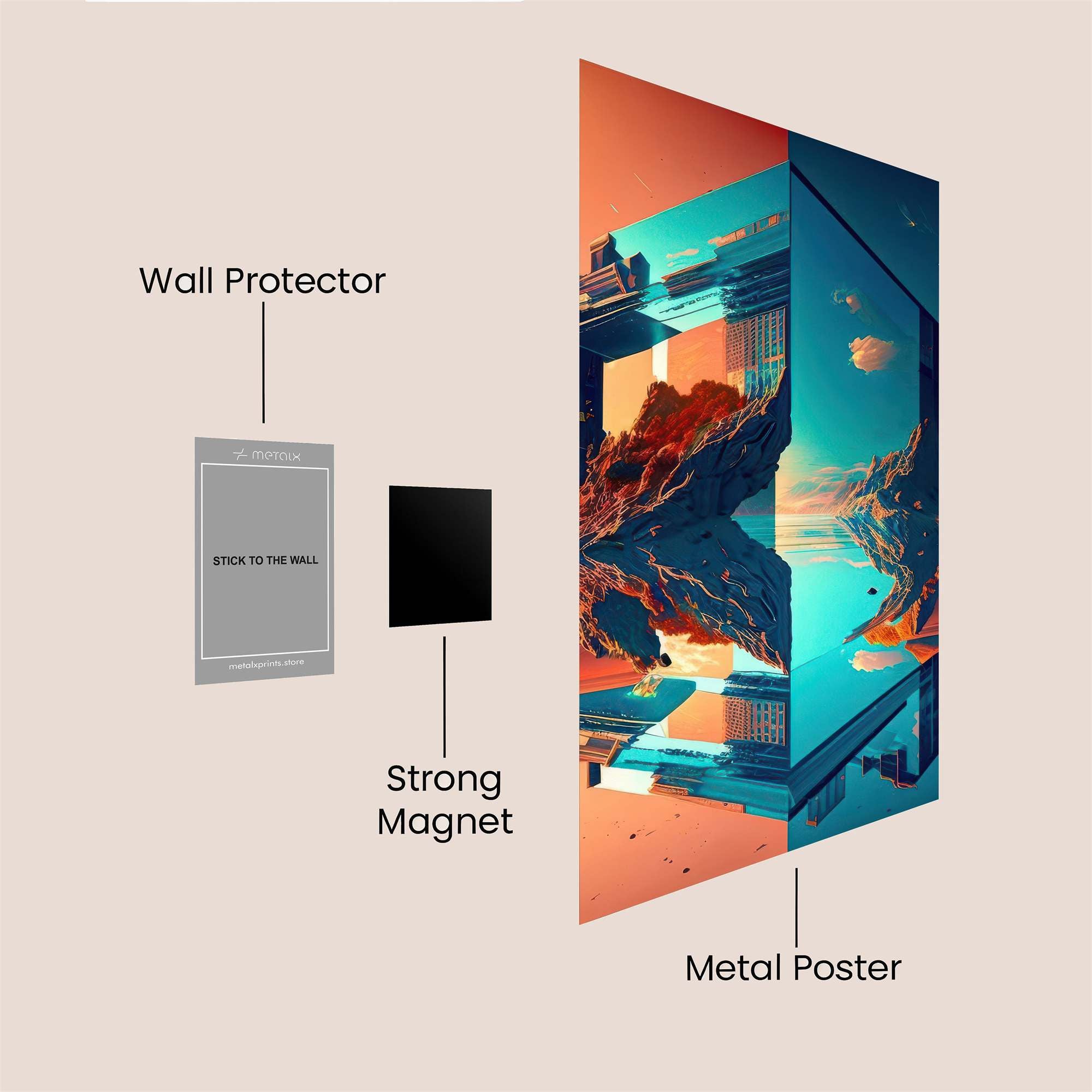 Cube Serenity Safe Wall Magnetic / M