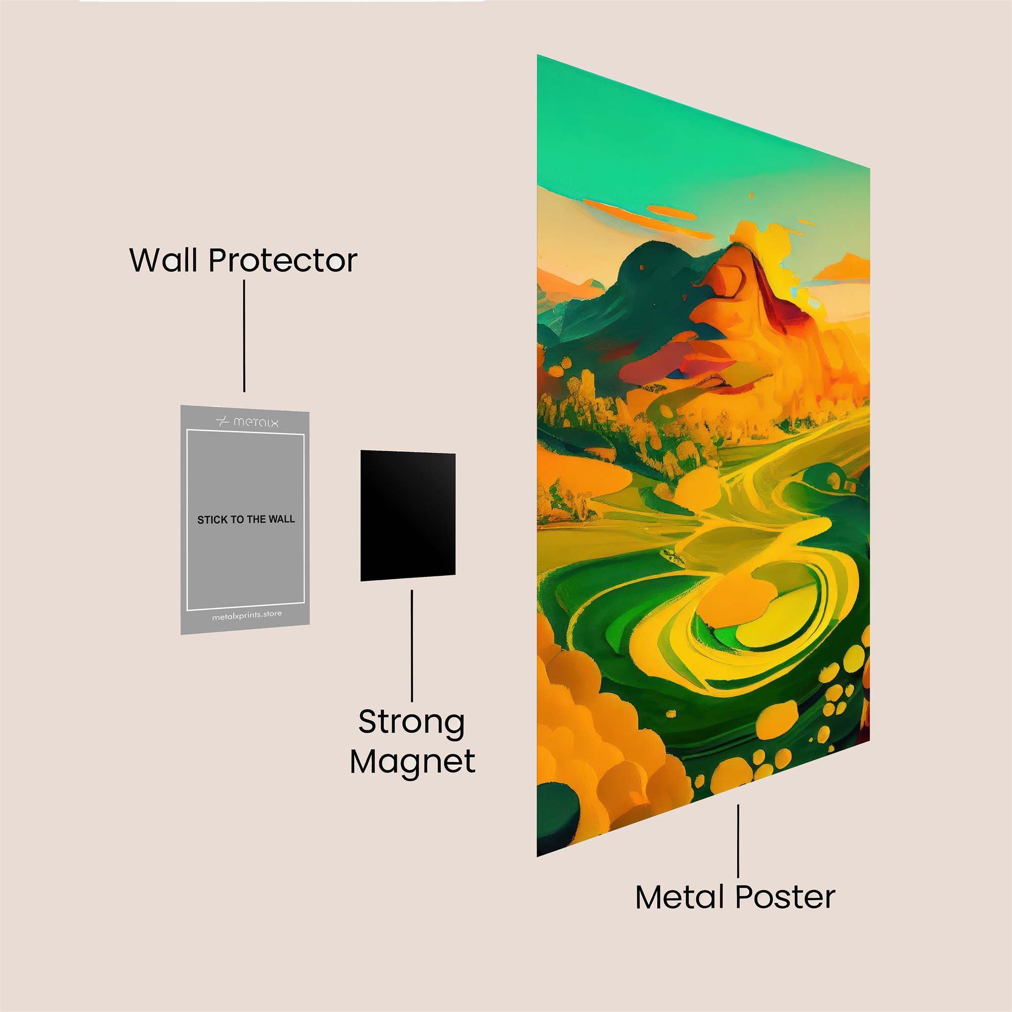 Sunset Serenity Safe Wall Magnetic / M
