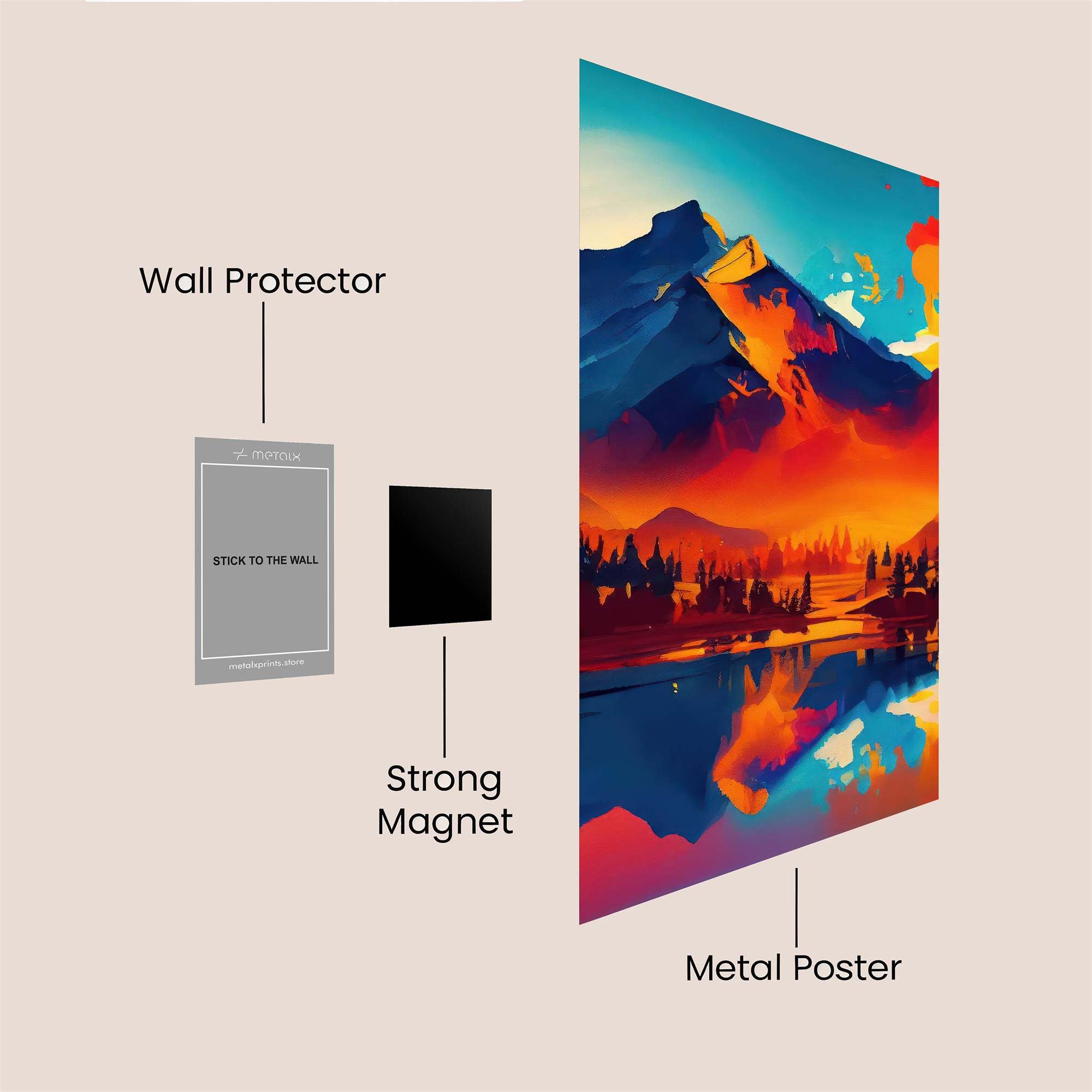Sunset Serenity Safe Wall Magnetic / M