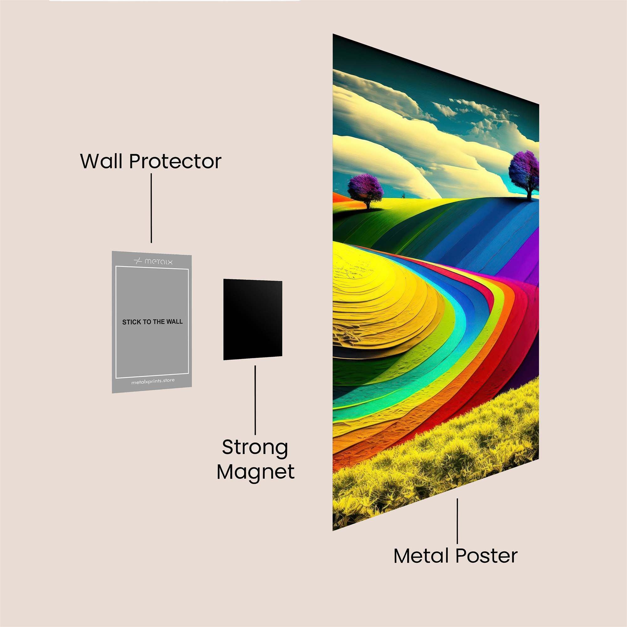 Rainbow Serenity Safe Wall Magnetic / M