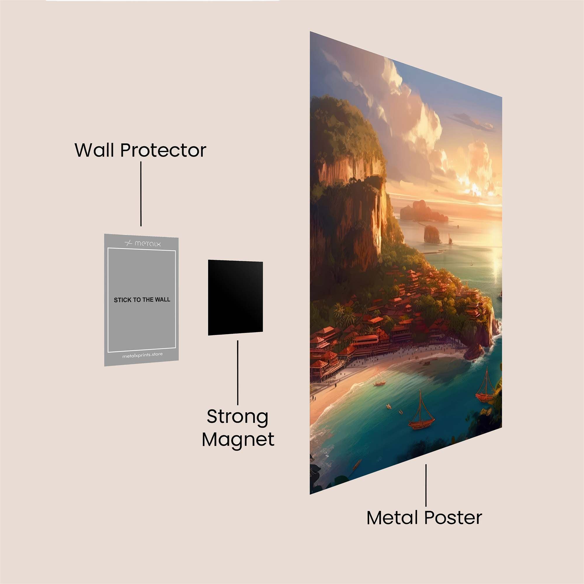 Sunset Serenity Safe Wall Magnetic / M