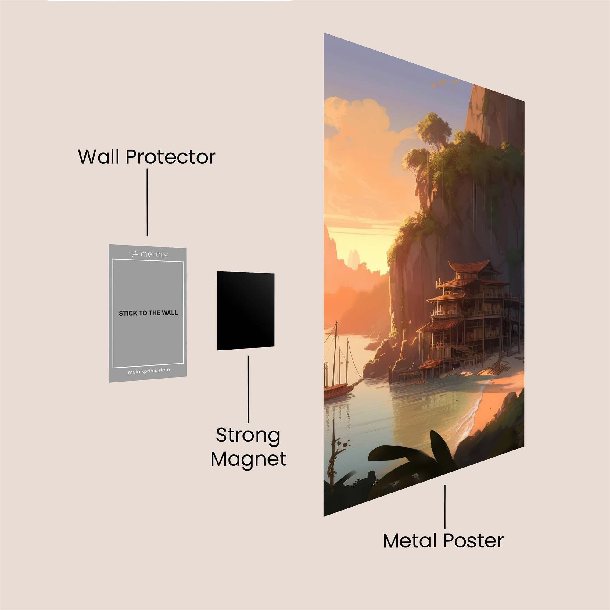 Cliffhaven Tranquil Safe Wall Magnetic / M