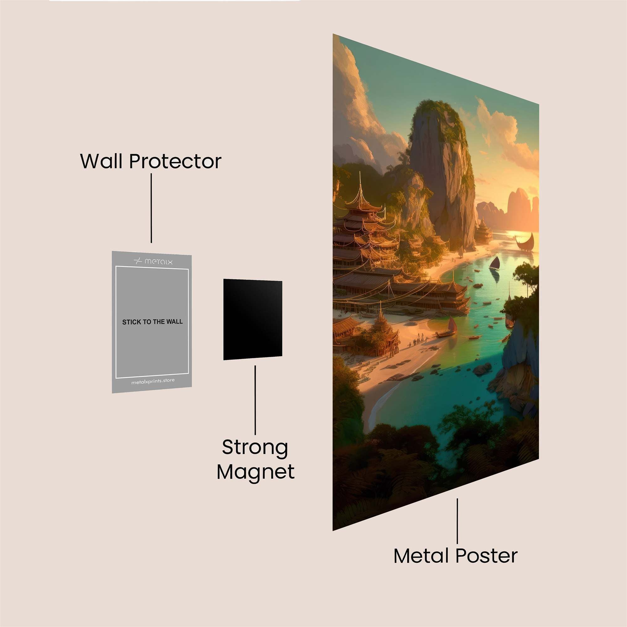 Island Serenity Safe Wall Magnetic / M
