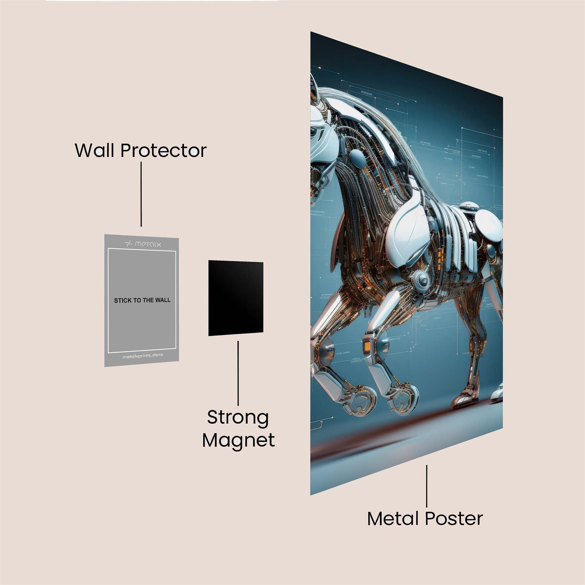 Robot Elegance Safe Wall Magnetic / M