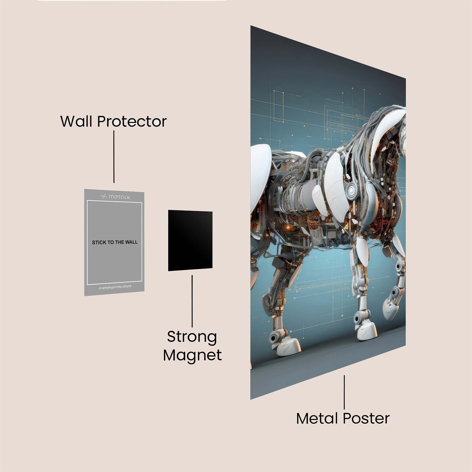 Robo-Steed Safe Wall Magnetic / M