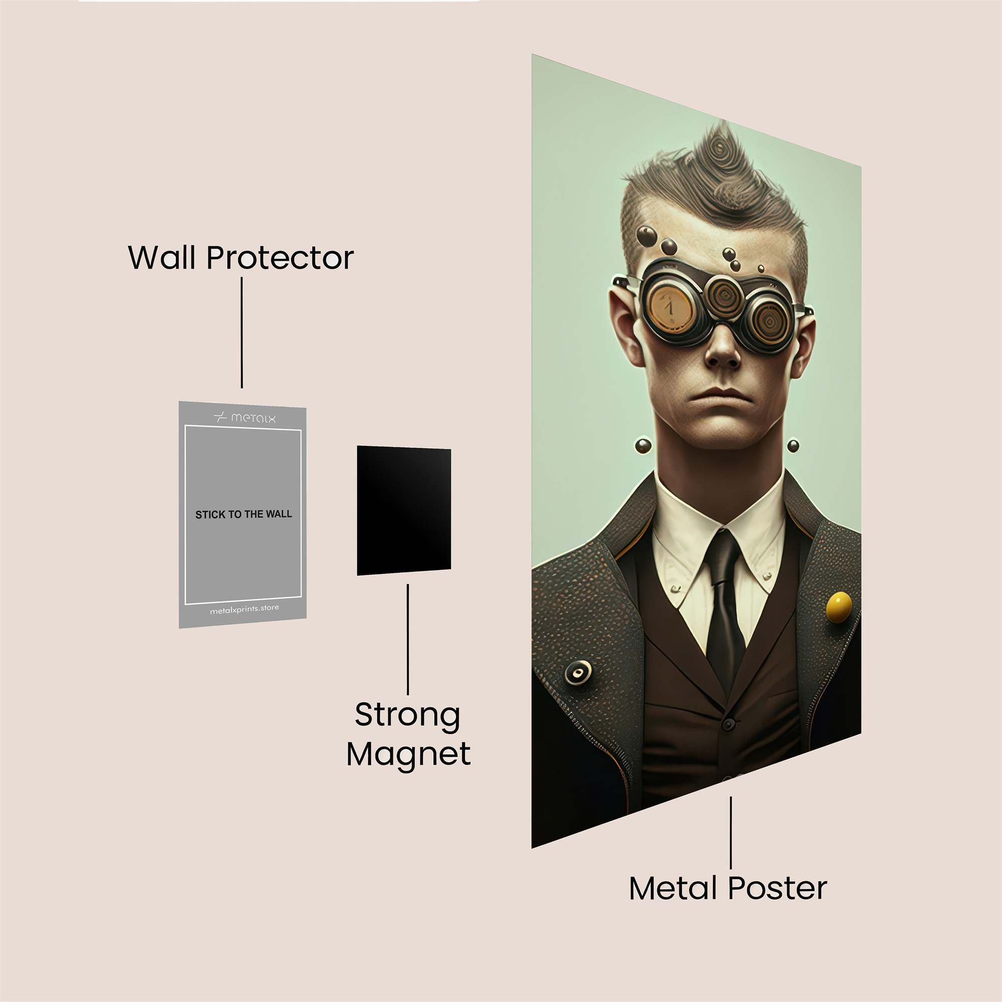 Steampunk Visionary Safe Wall Magnetic / M