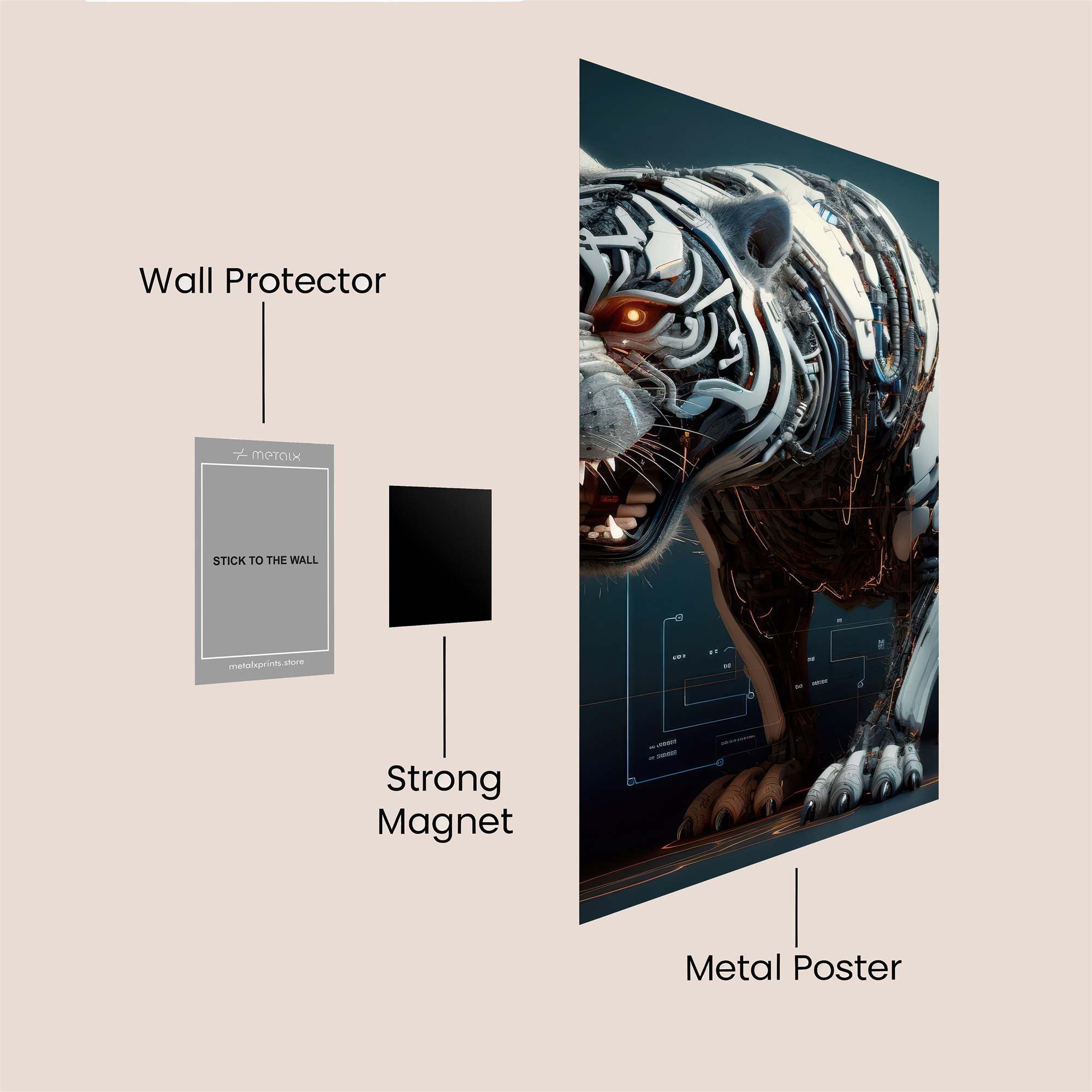 Cyber Fury Safe Wall Magnetic / M