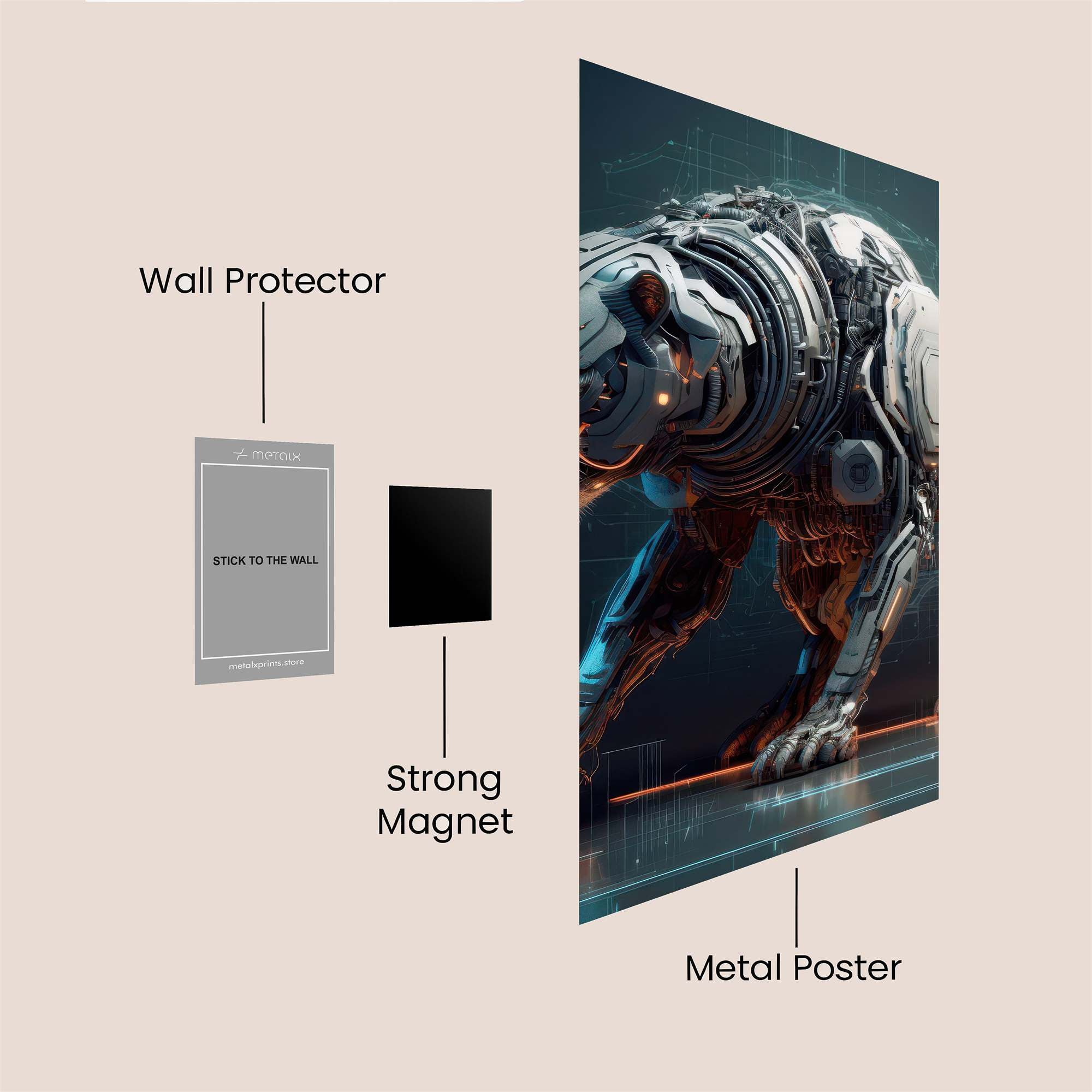 Cyber Panther Safe Wall Magnetic / M