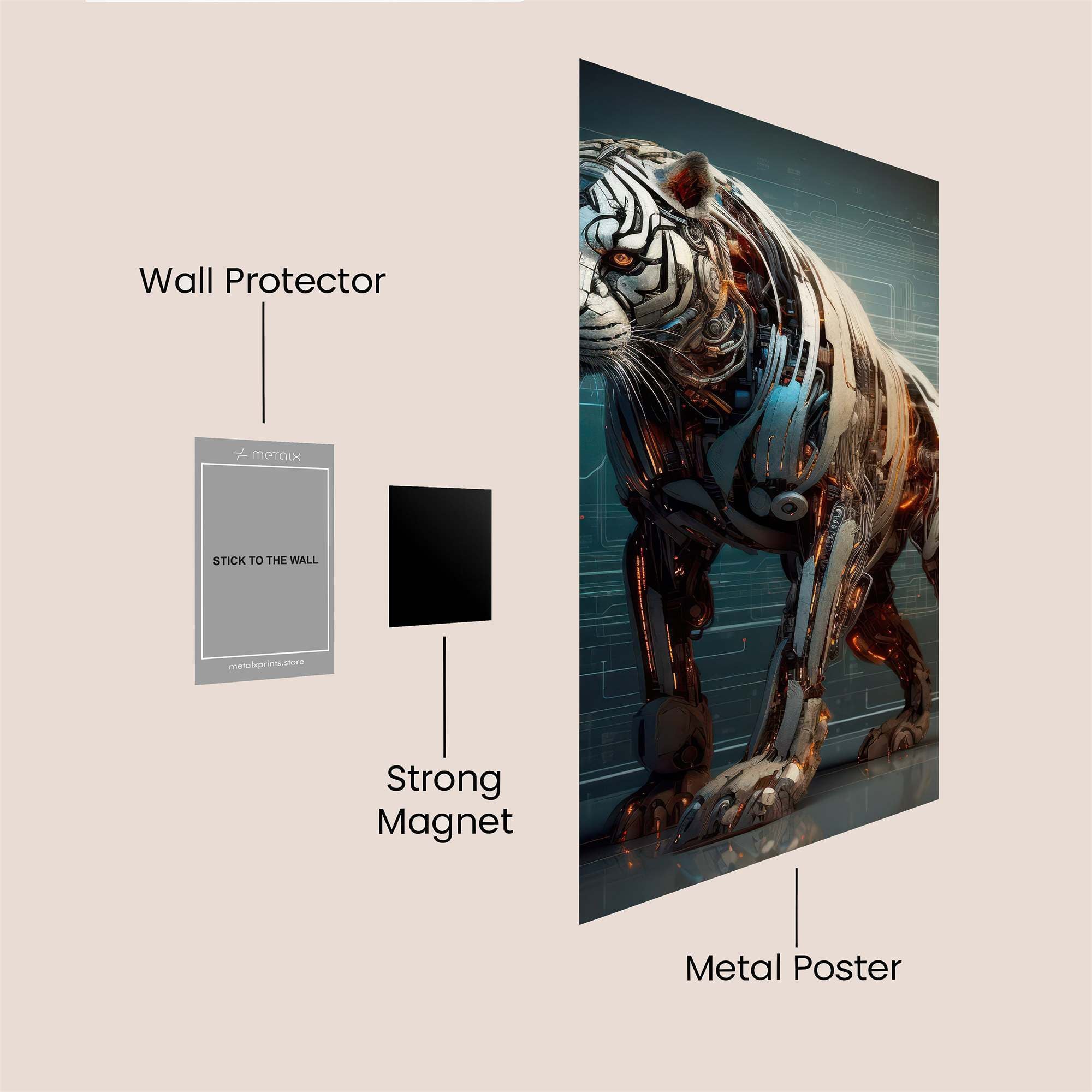 TigerTech Safe Wall Magnetic / M