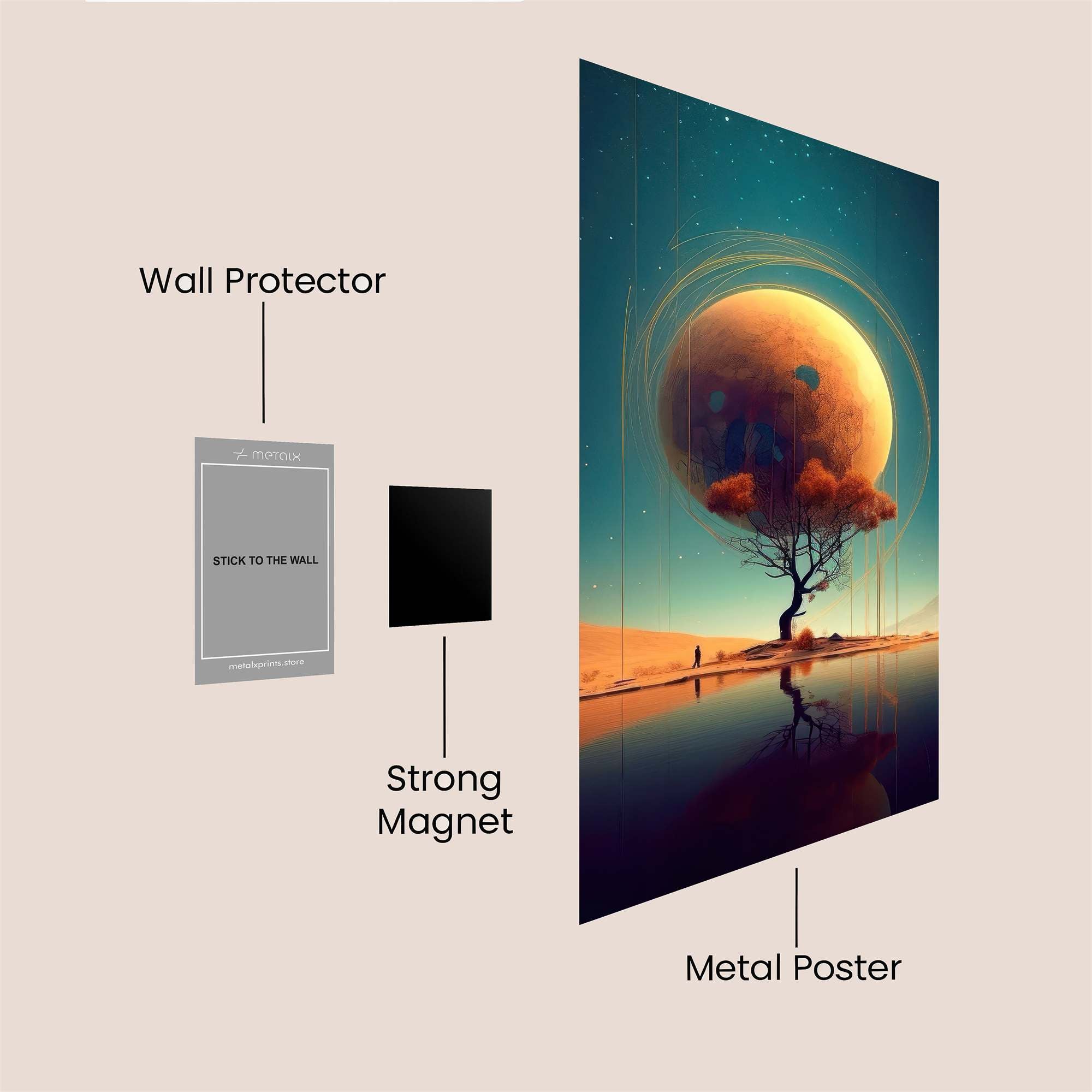 Moonlit Serenity Safe Wall Magnetic / M
