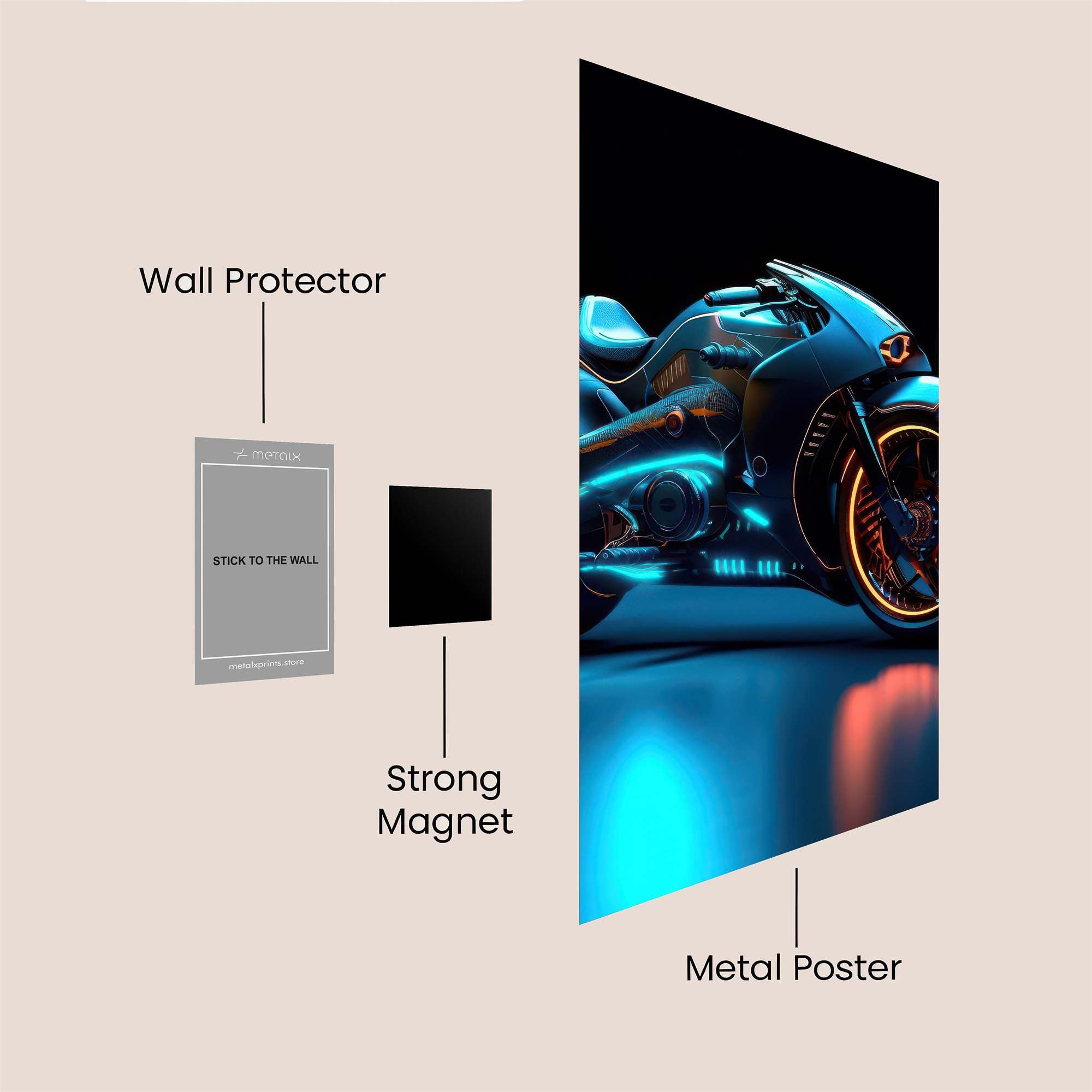 Neon Racer Safe Wall Magnetic / M