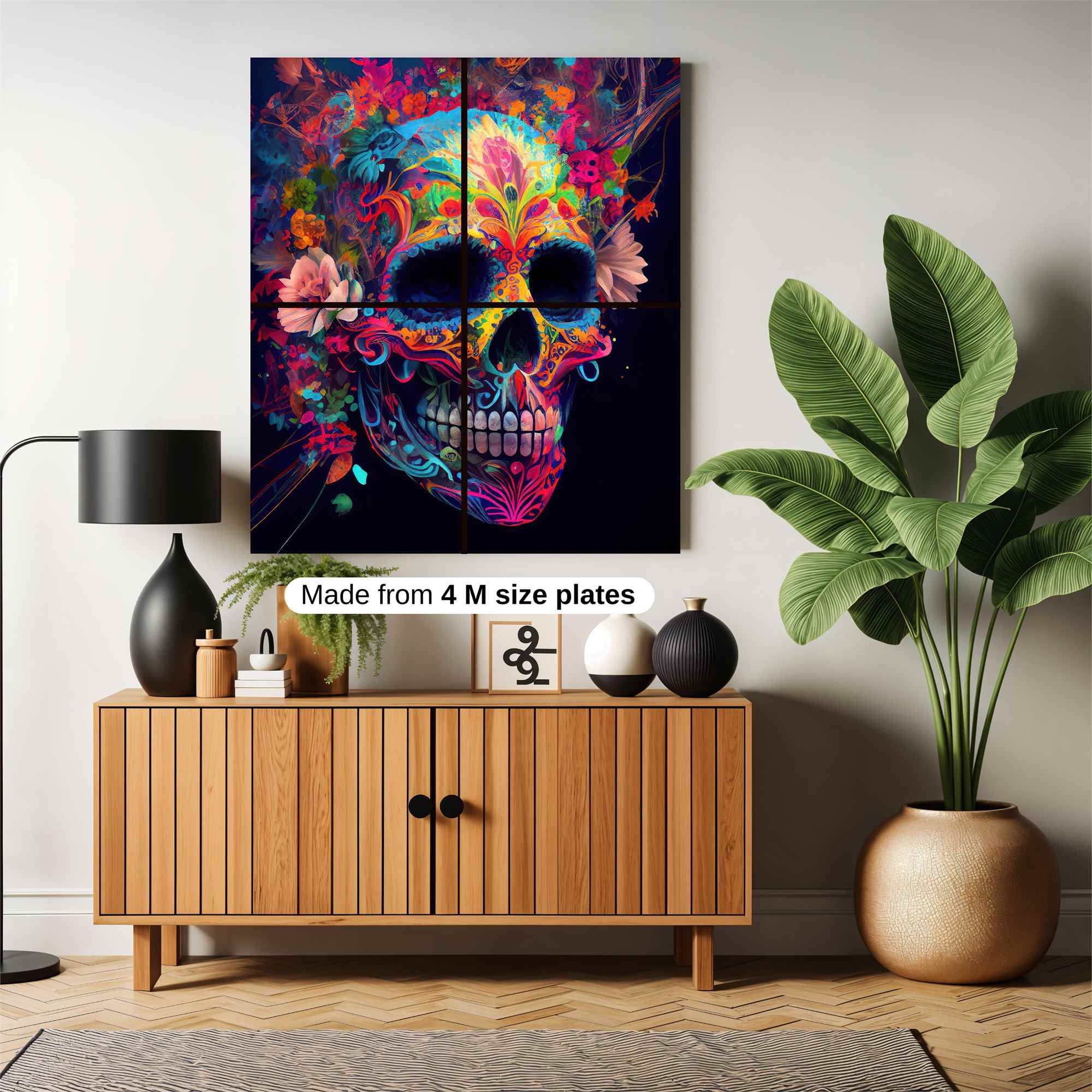 Skull Vibrant Safe Wall Magnetic / M