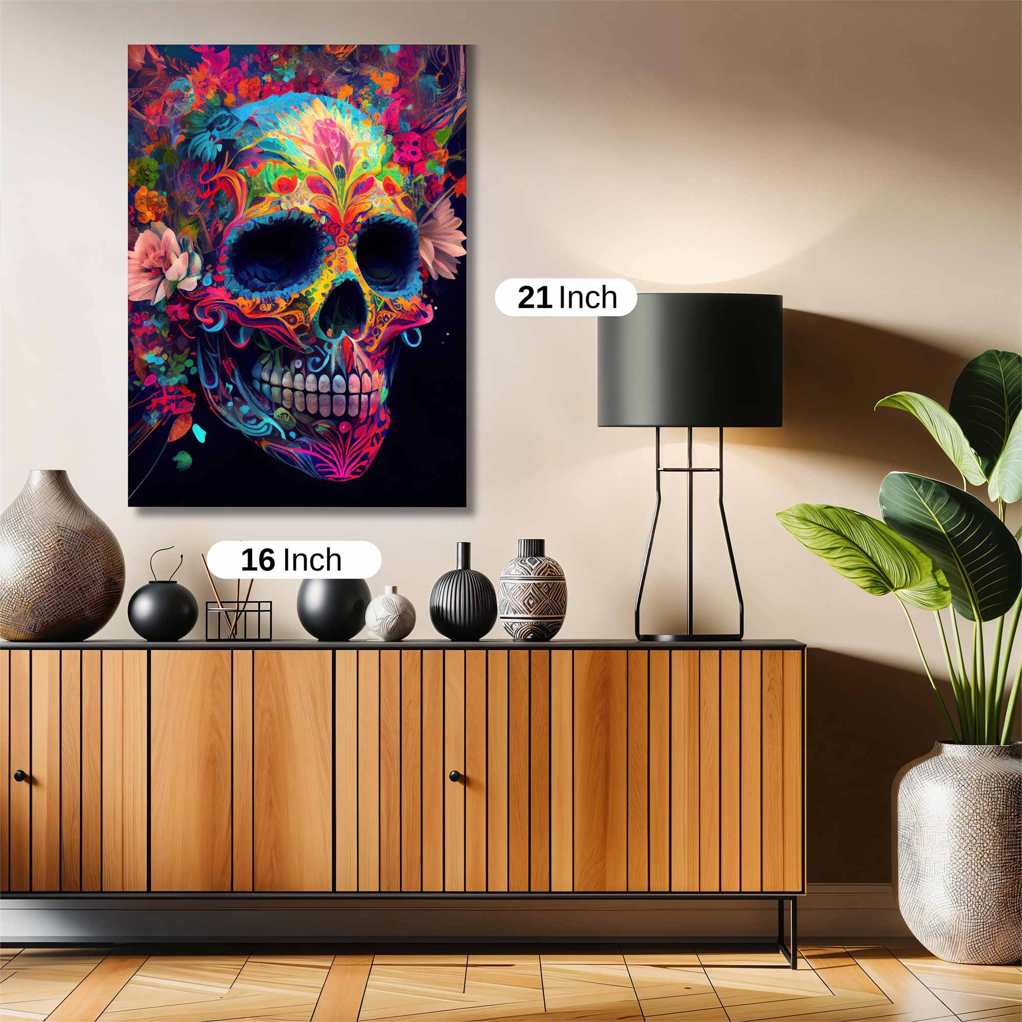 Skull Vibrant Safe Wall Magnetic / M