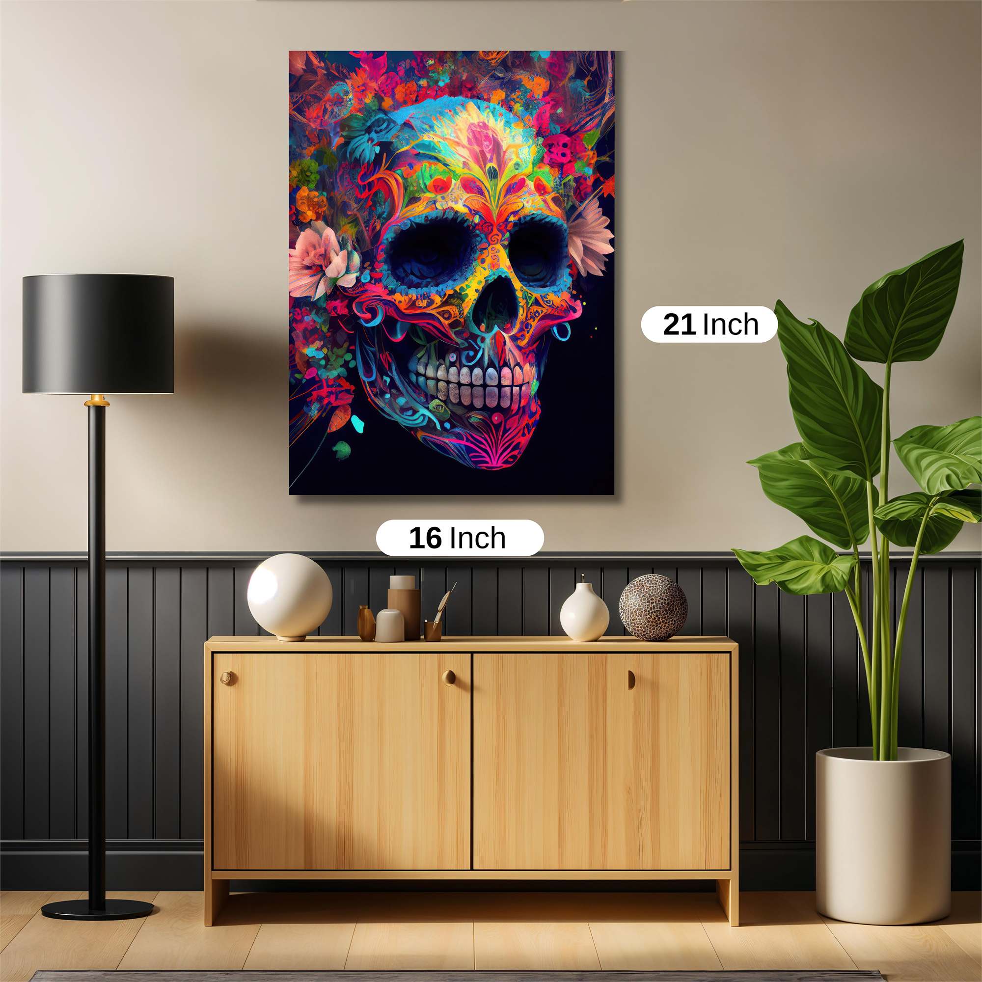 Skull Vibrant Safe Wall Magnetic / M
