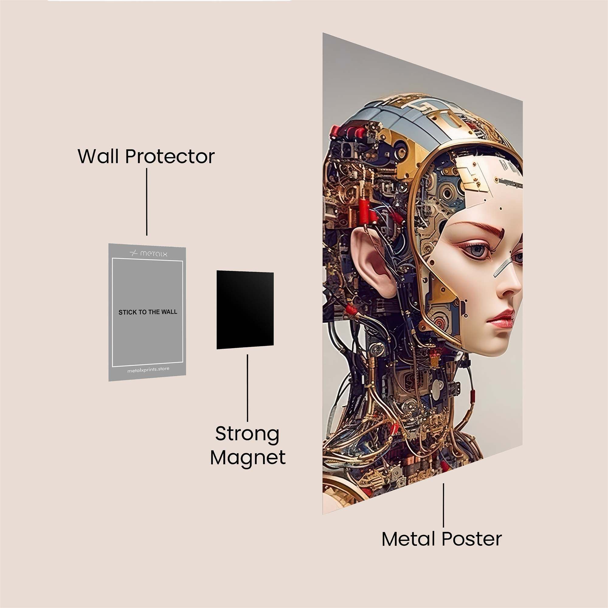 Cyber Serenity Safe Wall Magnetic / M