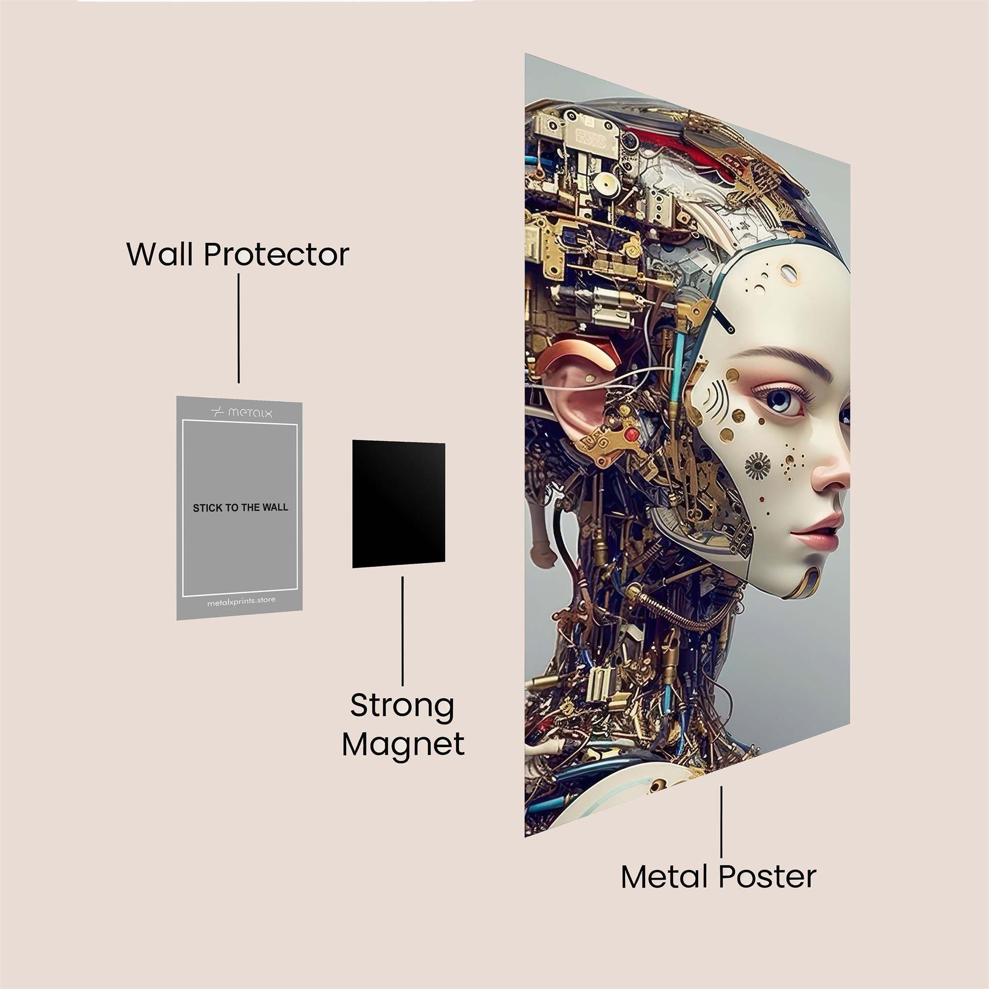 Cyber Serenity Safe Wall Magnetic / M