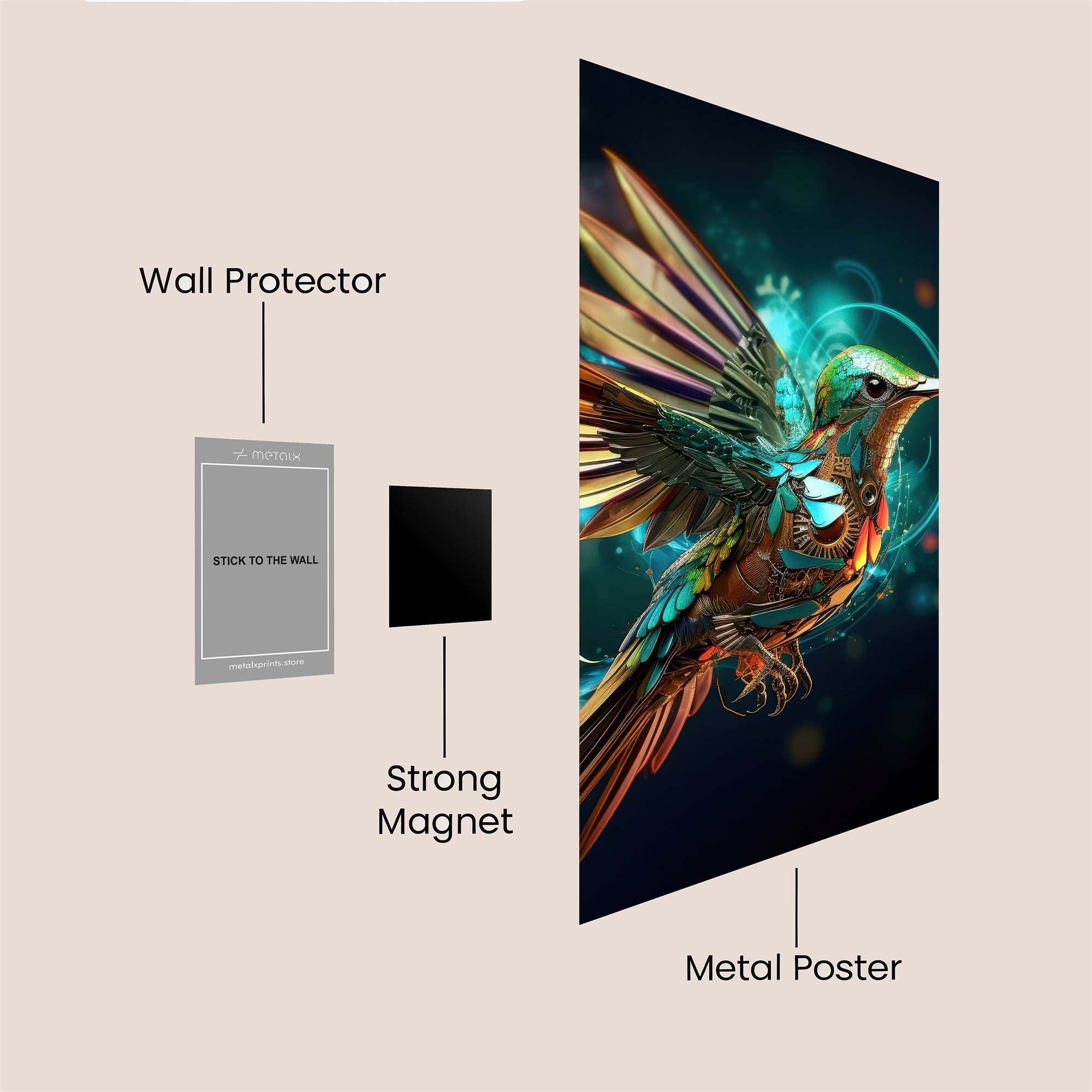 Hummingbird Radiance Safe Wall Magnetic / M