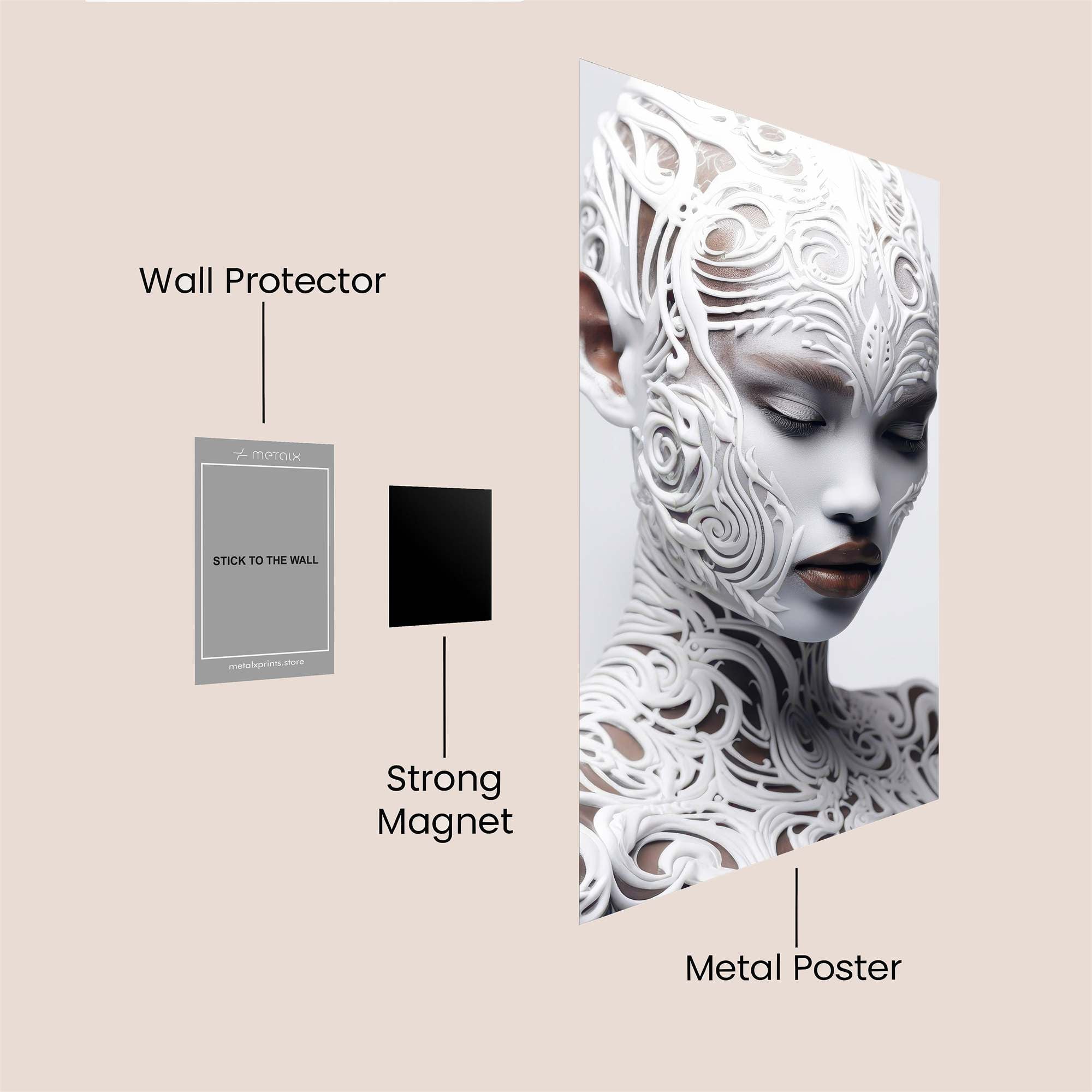 Ornate Serenity Safe Wall Magnetic / M