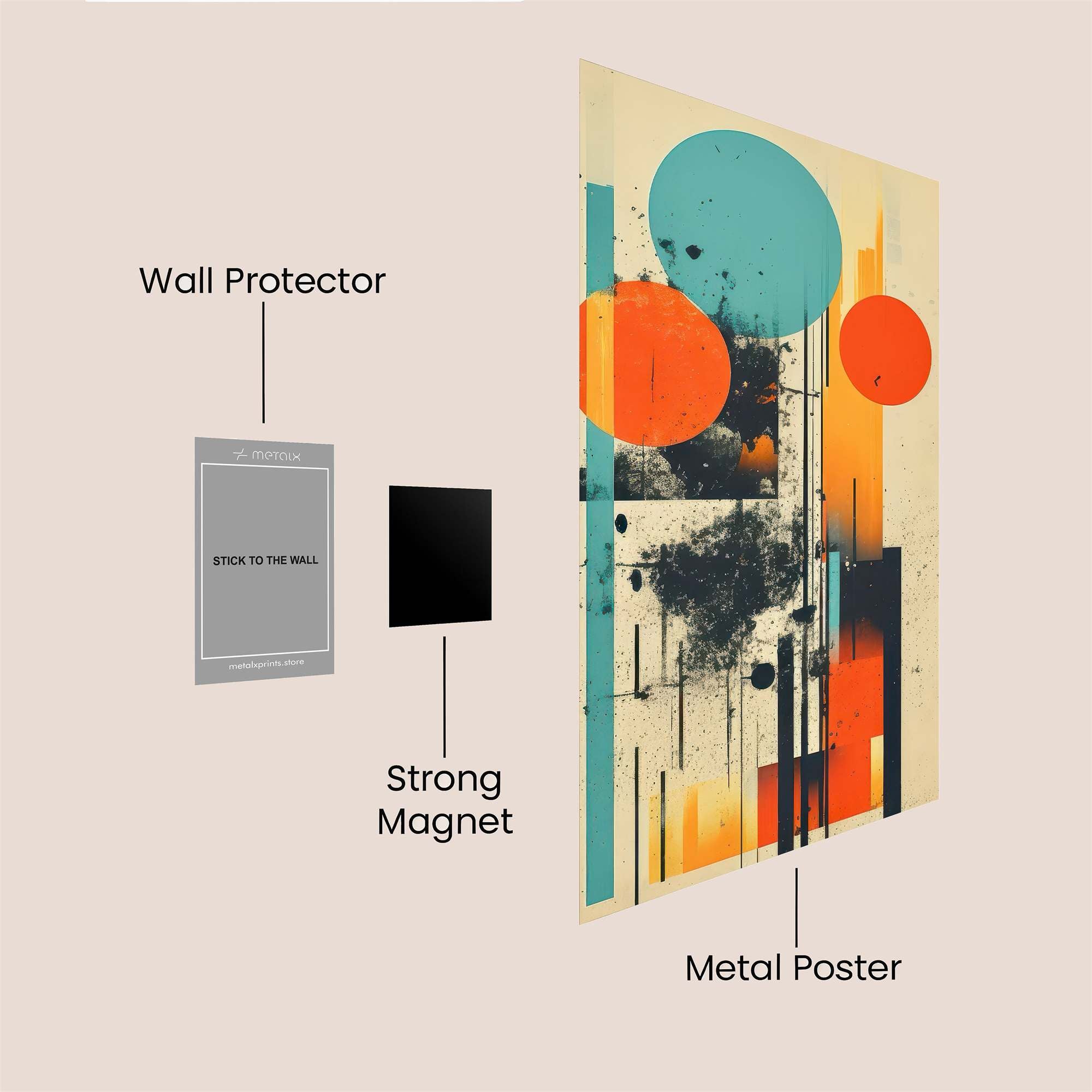 Abstract Whimsy Safe Wall Magnetic / M