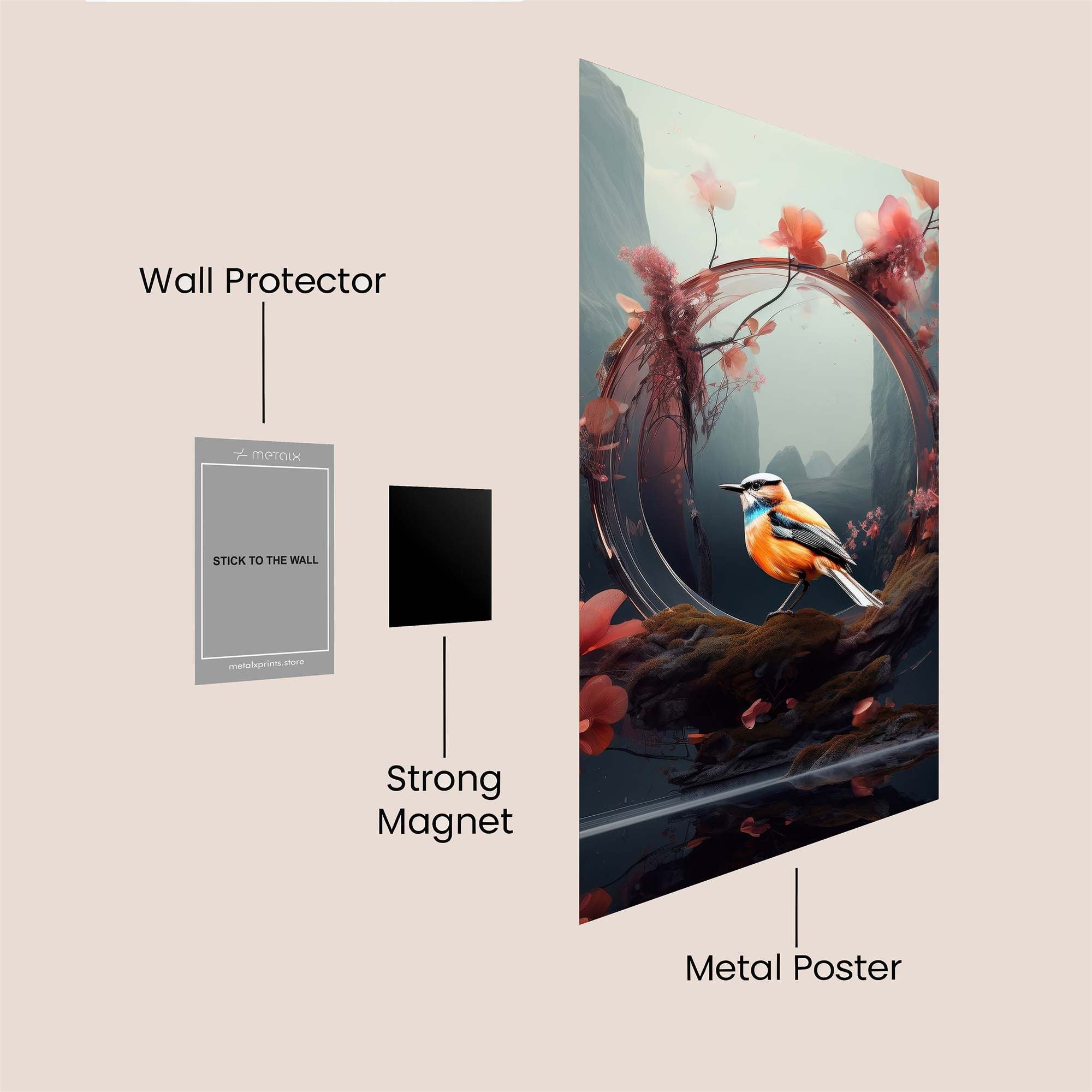 Portofino Serenity Safe Wall Magnetic / M