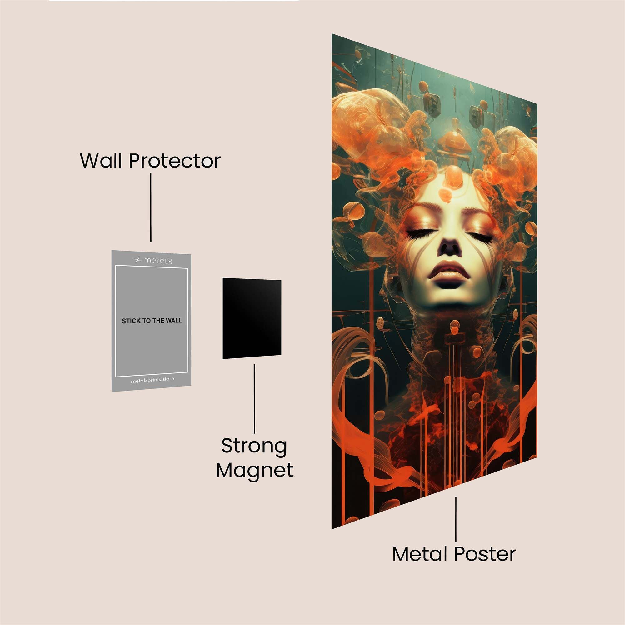 Veiled Agony Safe Wall Magnetic / M