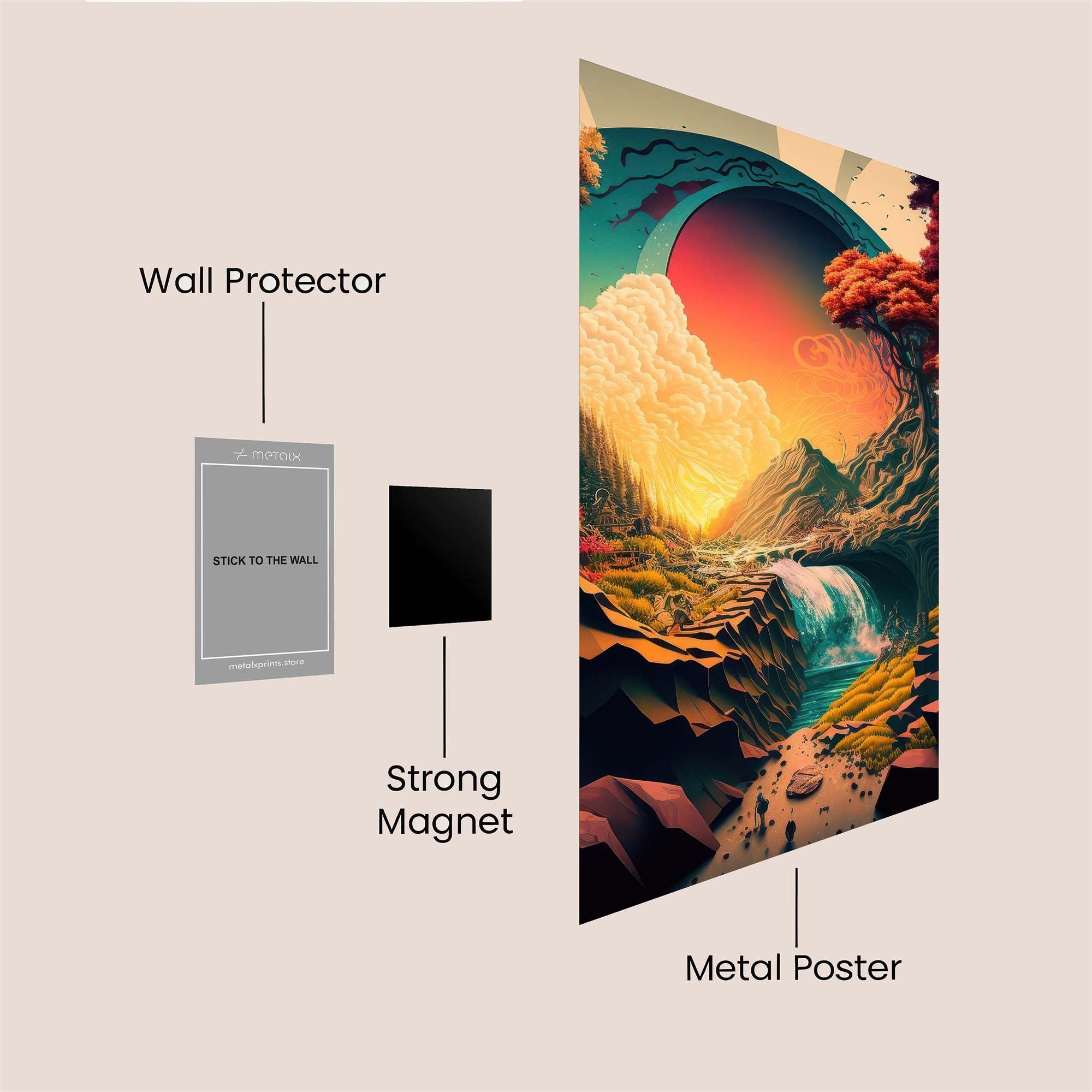 Sunset Serenity Safe Wall Magnetic / M