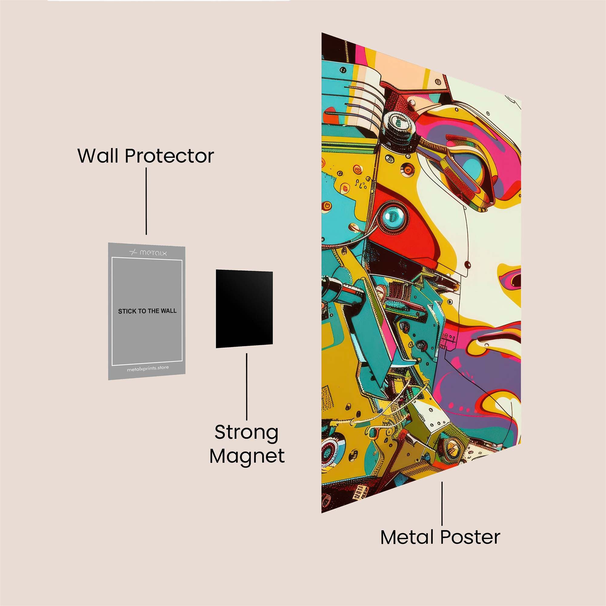 Futuristic Extravaganza Safe Wall Magnetic / M
