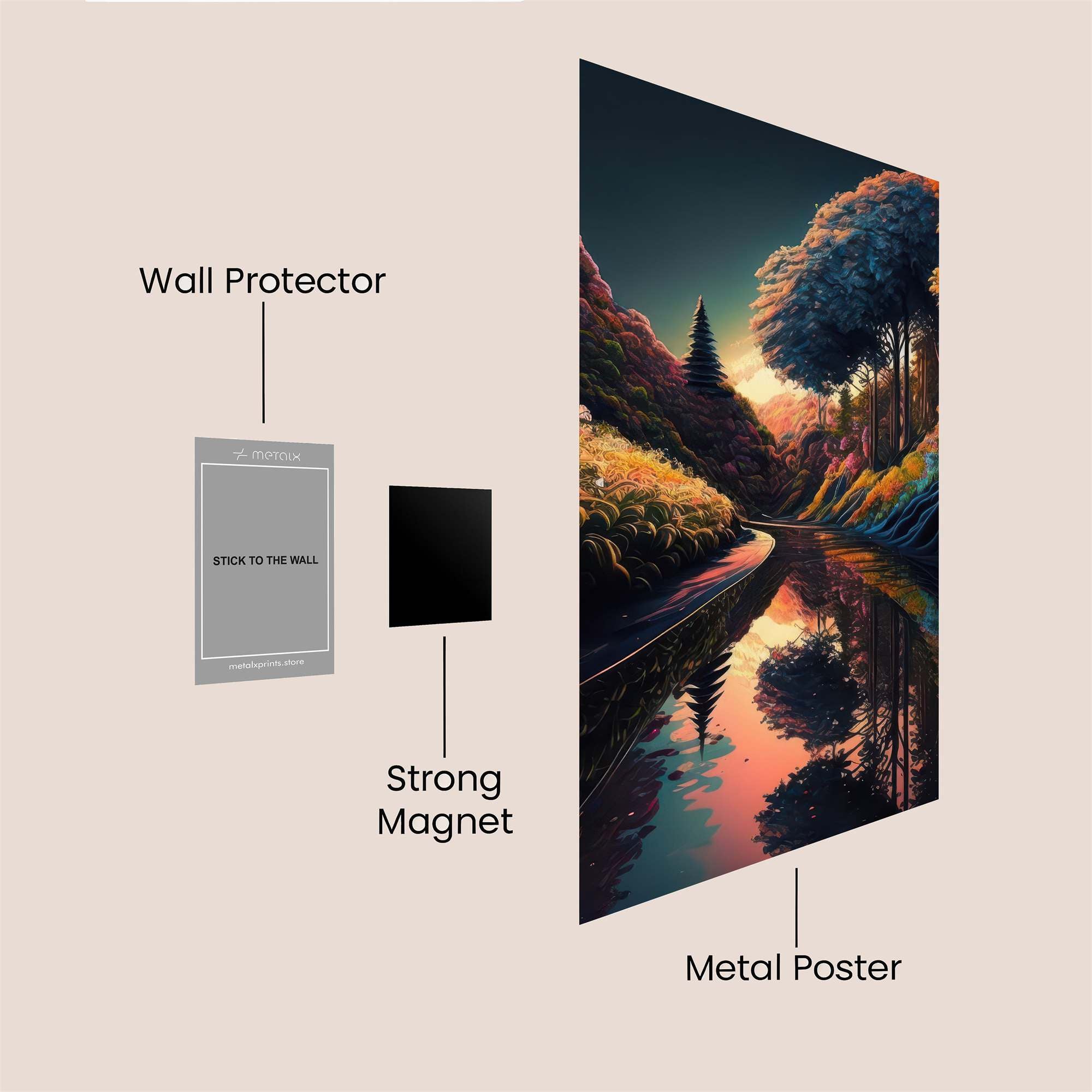 Sunset Serenity Safe Wall Magnetic / M