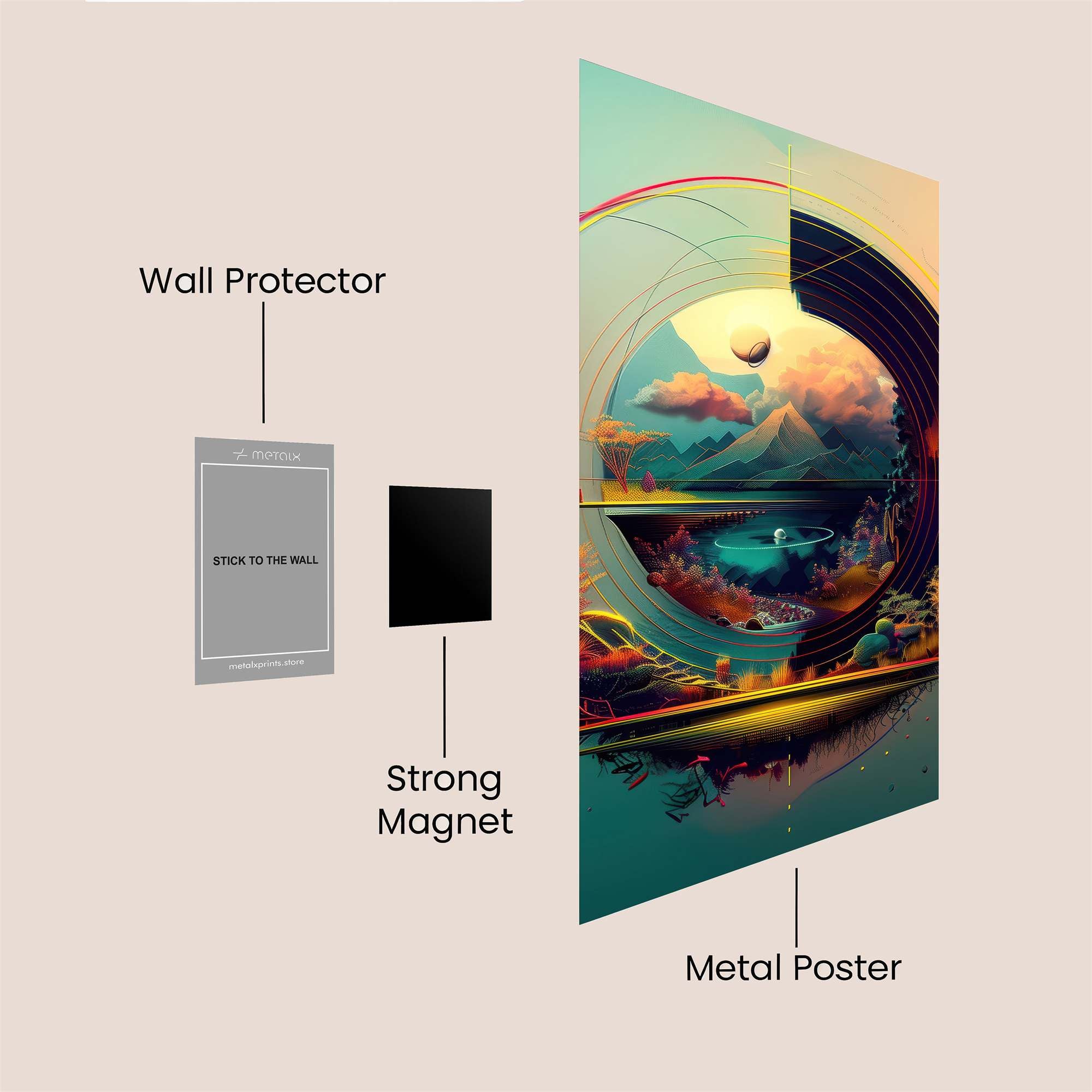 Cityscape Mind Safe Wall Magnetic / M