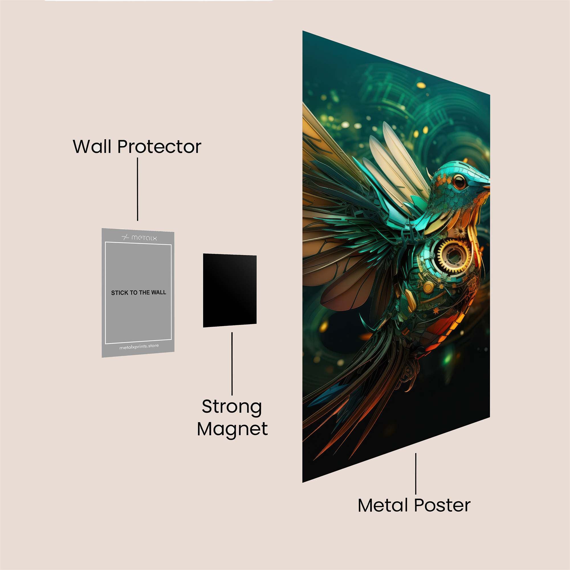 Hummingbird Harmony Safe Wall Magnetic / M