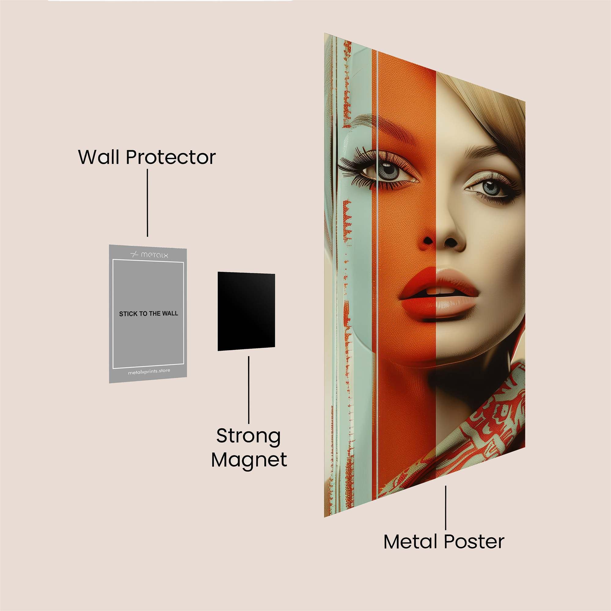 Retro Elegance Safe Wall Magnetic / M