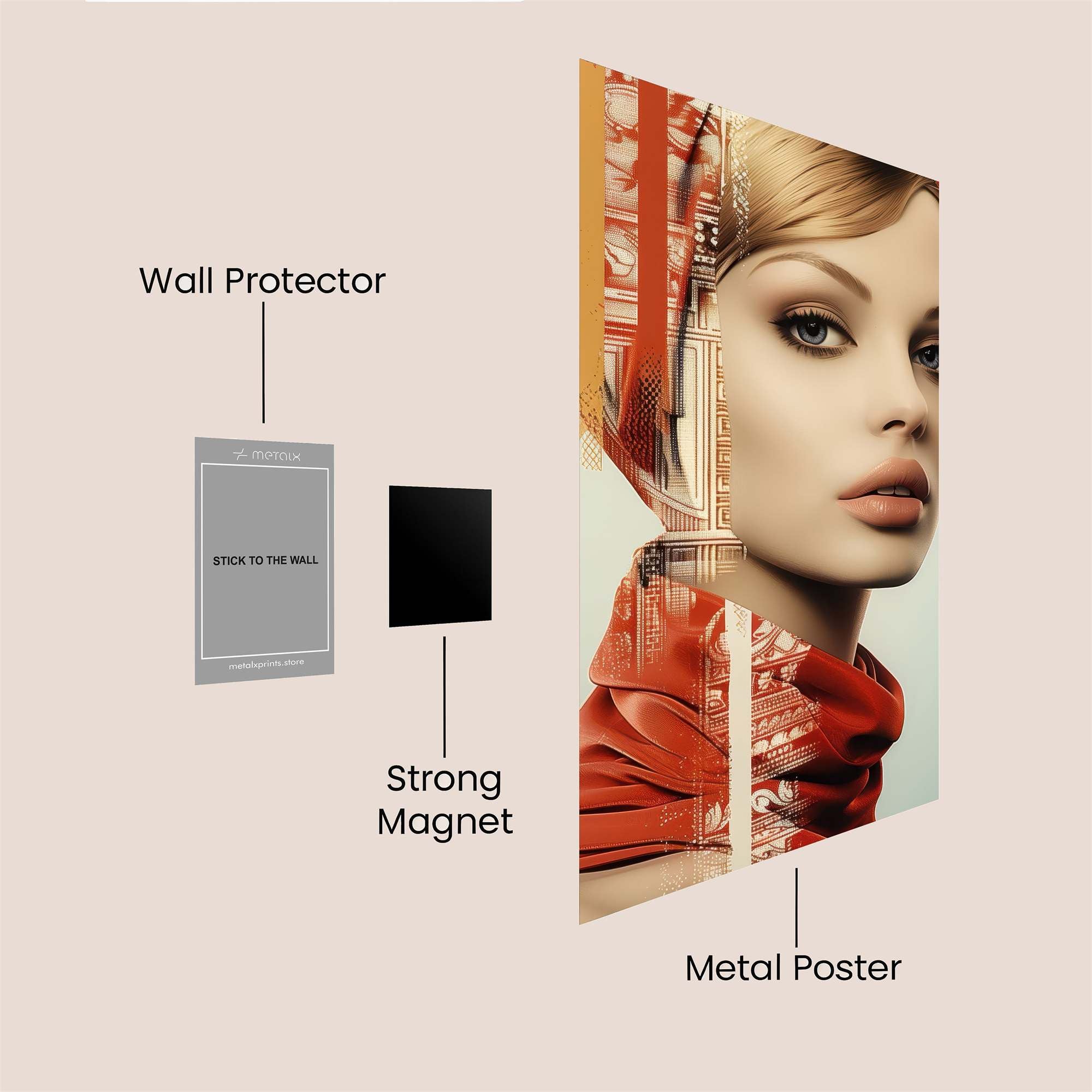 Headscarf Elegance Safe Wall Magnetic / M