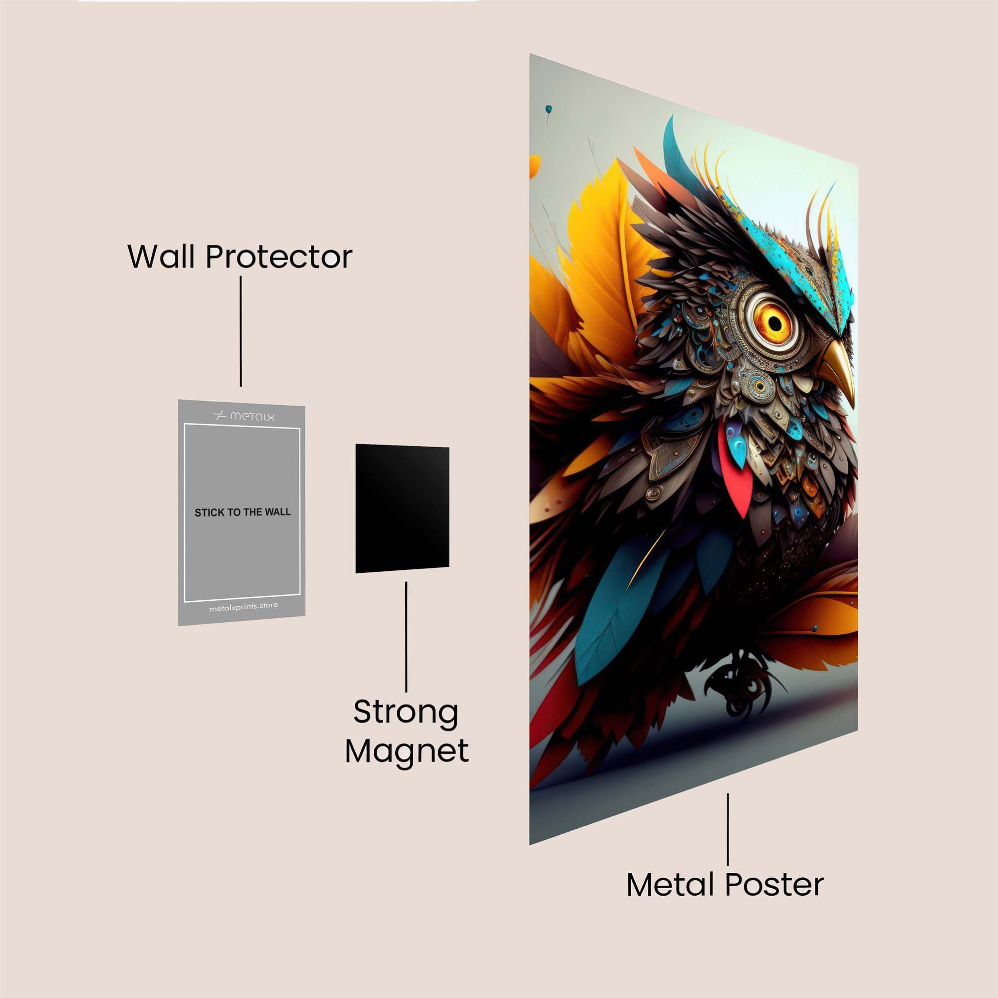 Owl Radiant Safe Wall Magnetic / M
