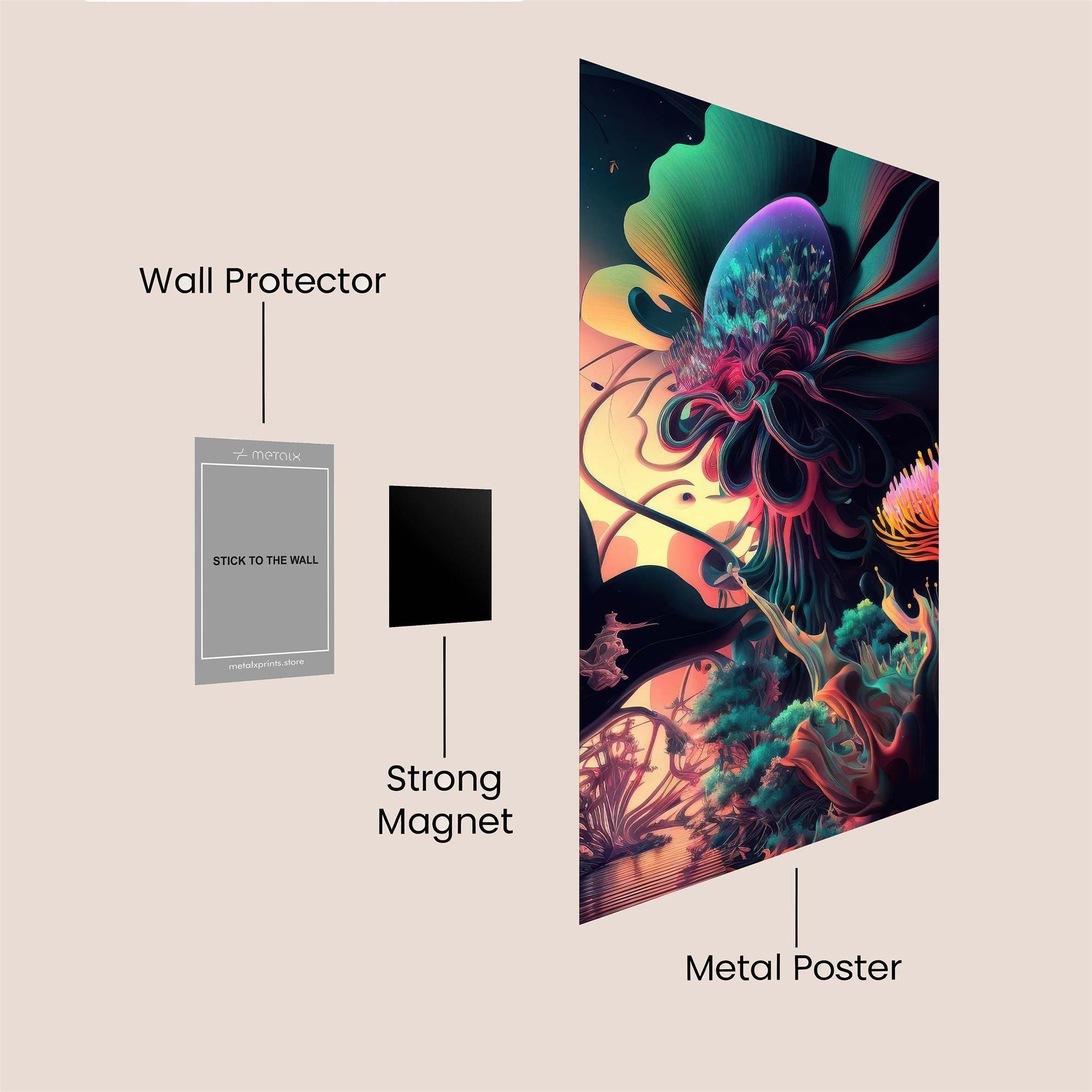 Alien Bloom Safe Wall Magnetic / M