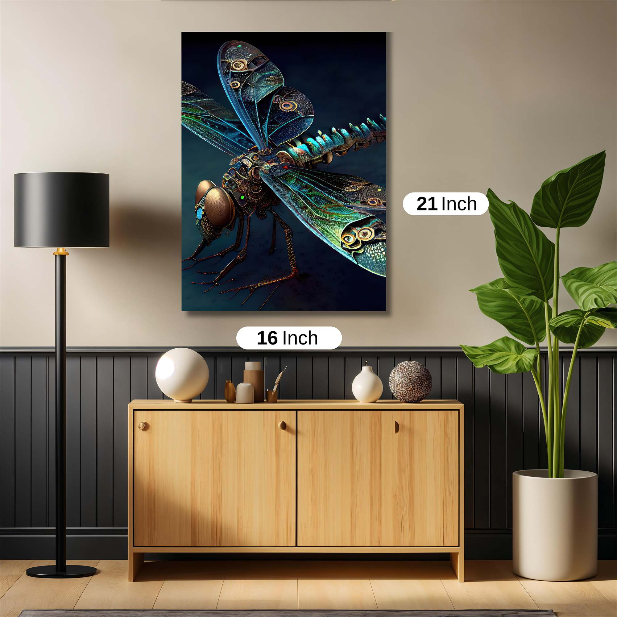 Dragonfly Steampunk Safe Wall Magnetic / M