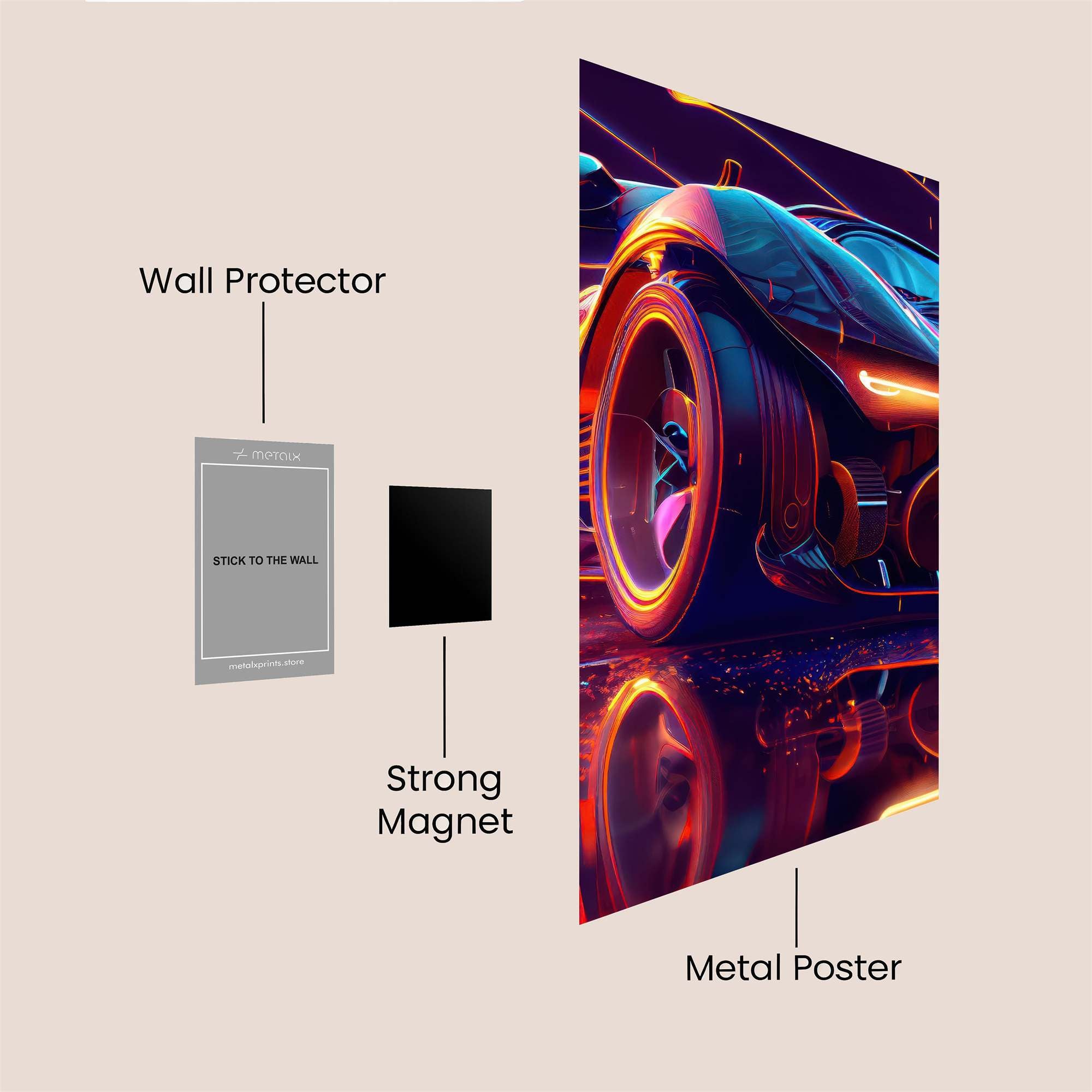 Snowboarders Bliss Safe Wall Magnetic / M