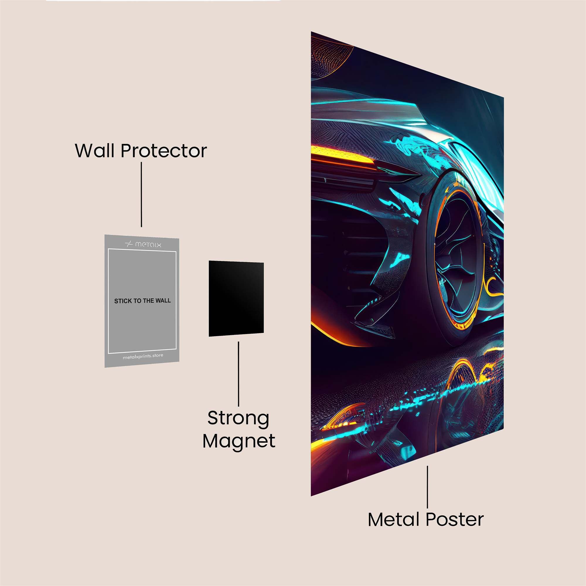 Neon Surge Safe Wall Magnetic / M